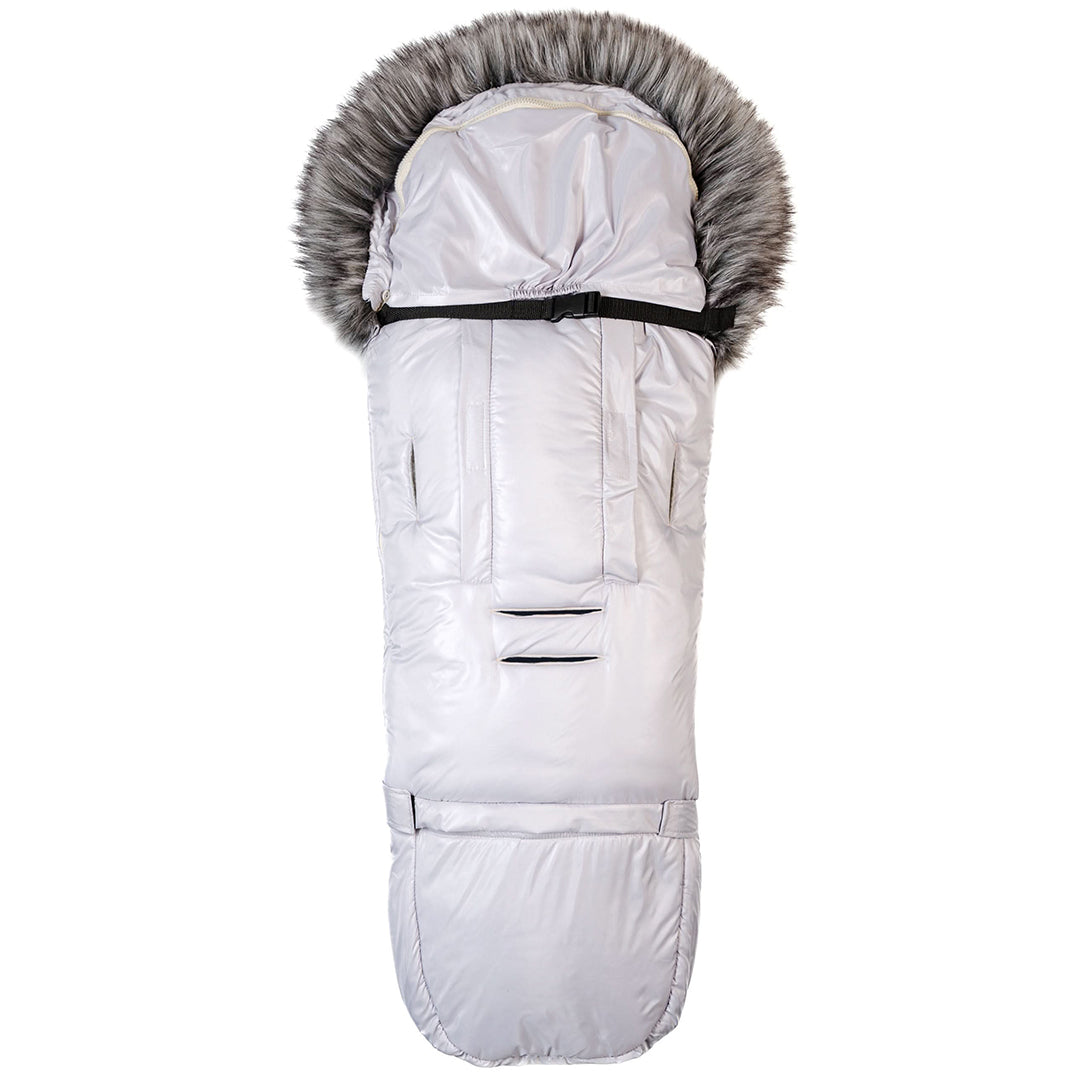 Pastel Gray Organic Premium Gray Wool Adjustable Footmuff