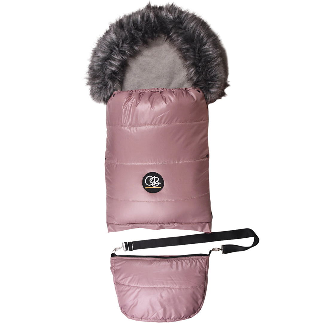 Pastel Pink Organic Premium Wool Adjustable Footmuff