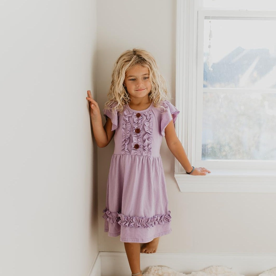 Lavender Flutter Dress