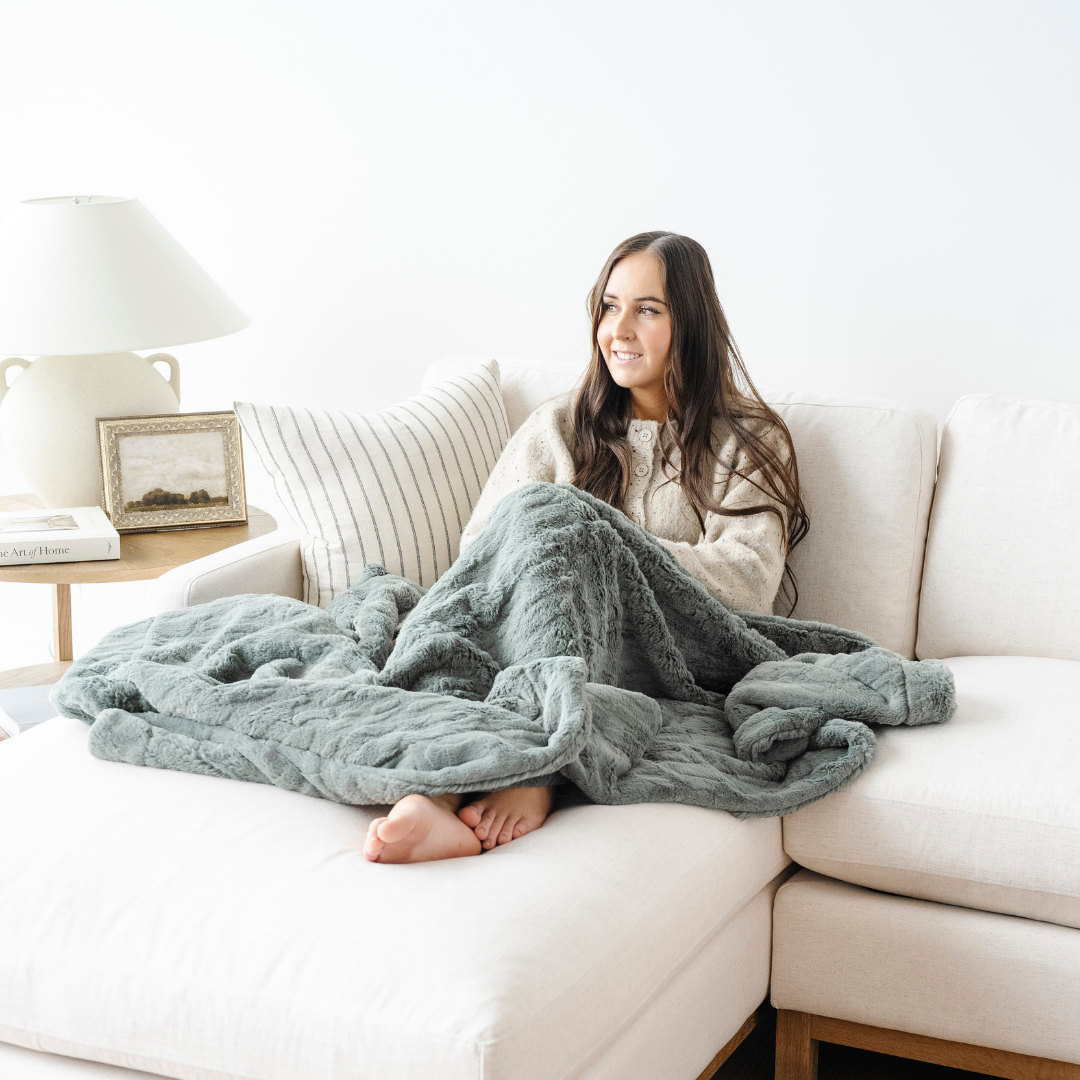 Patterned Faux Fur Throw Blankets