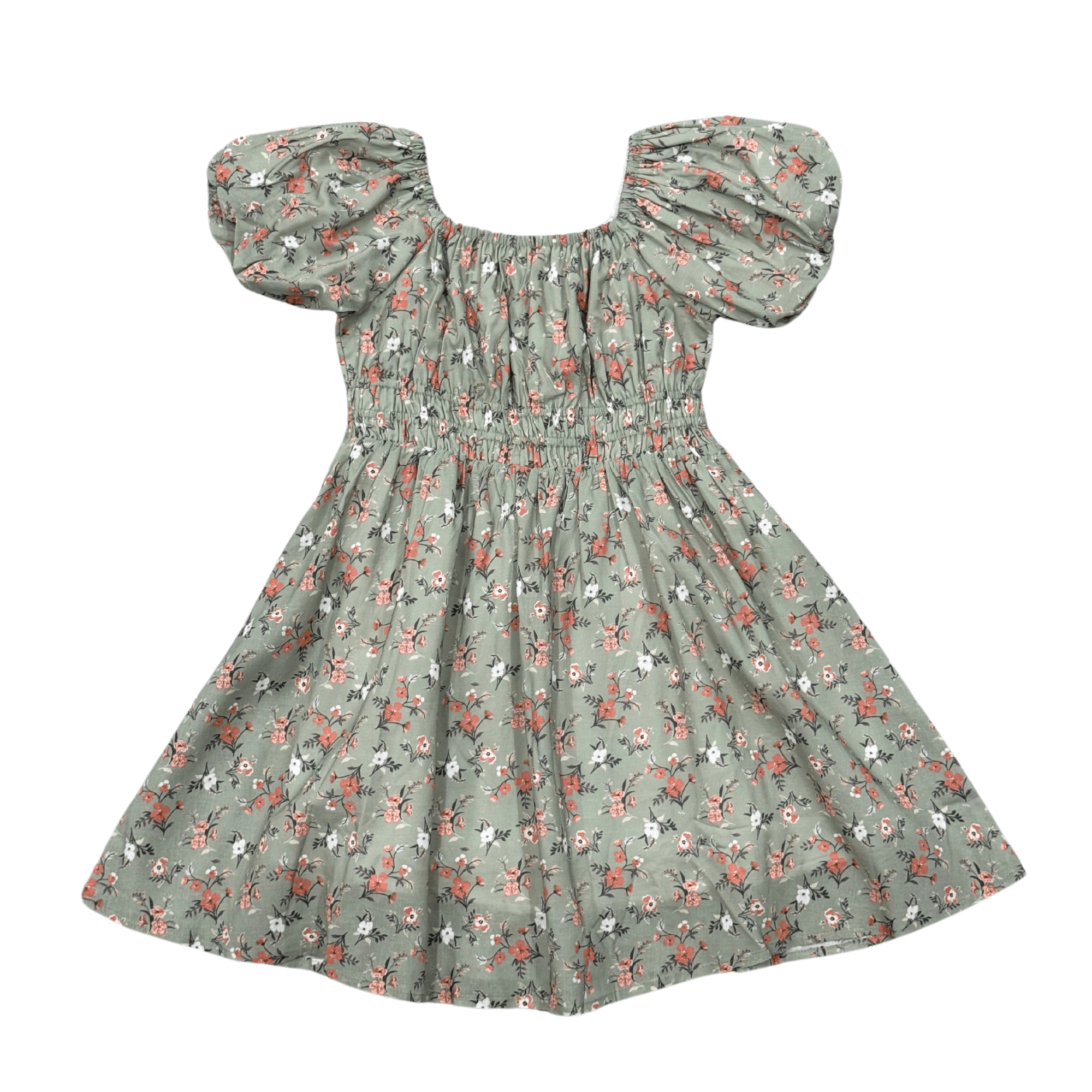 Peasant Bubble Sleeve Dress