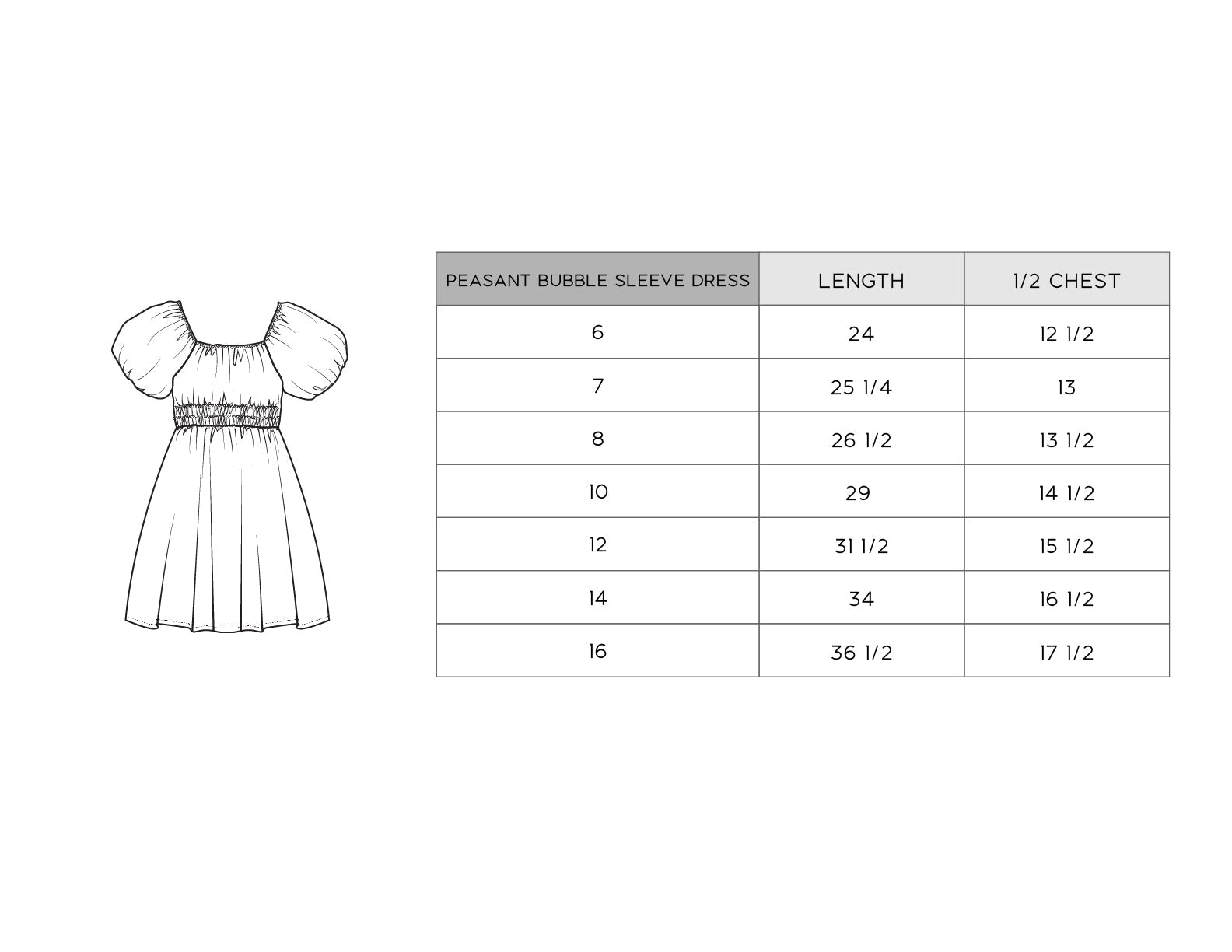 Peasant Bubble Sleeve Dress