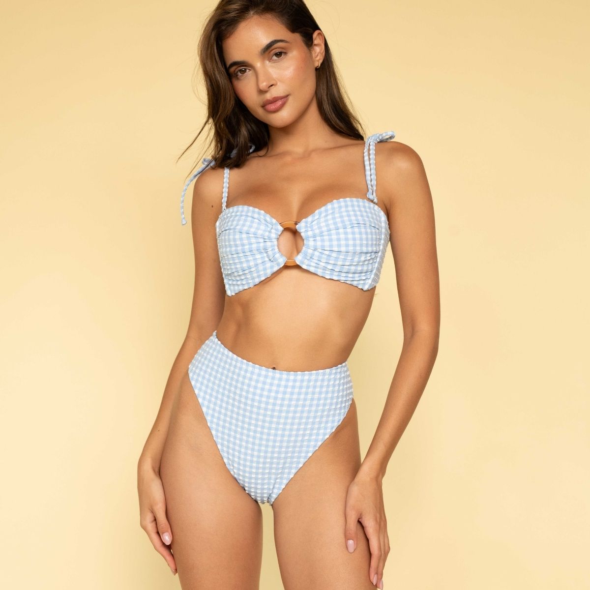 Peri Micro Gingham Paula Bikini Bottom