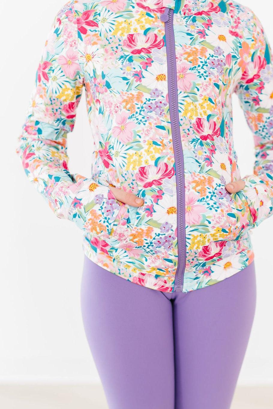 Petal Power Full-zip Ruffle Active Jacket