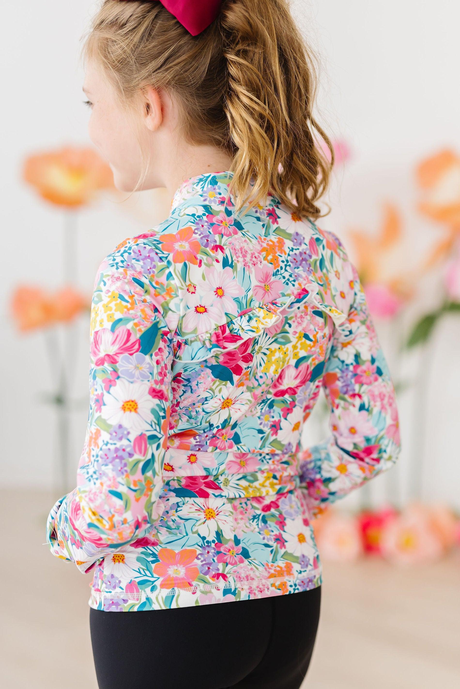 Petal Power Full-zip Ruffle Active Jacket