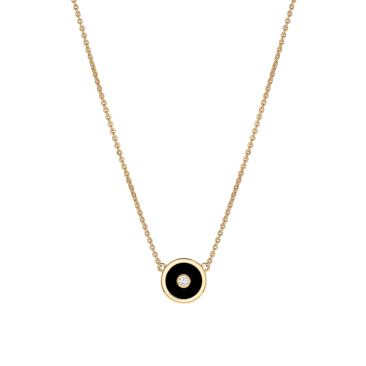 Balia Petite Black Enamel Necklace