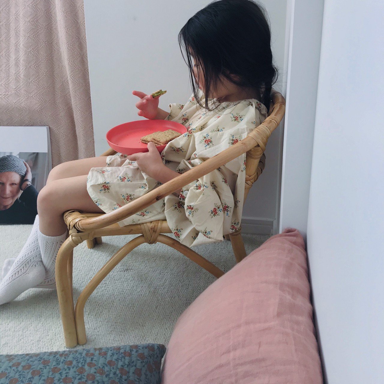 Bamboo Kids Plate - Set Of 4 - Coral