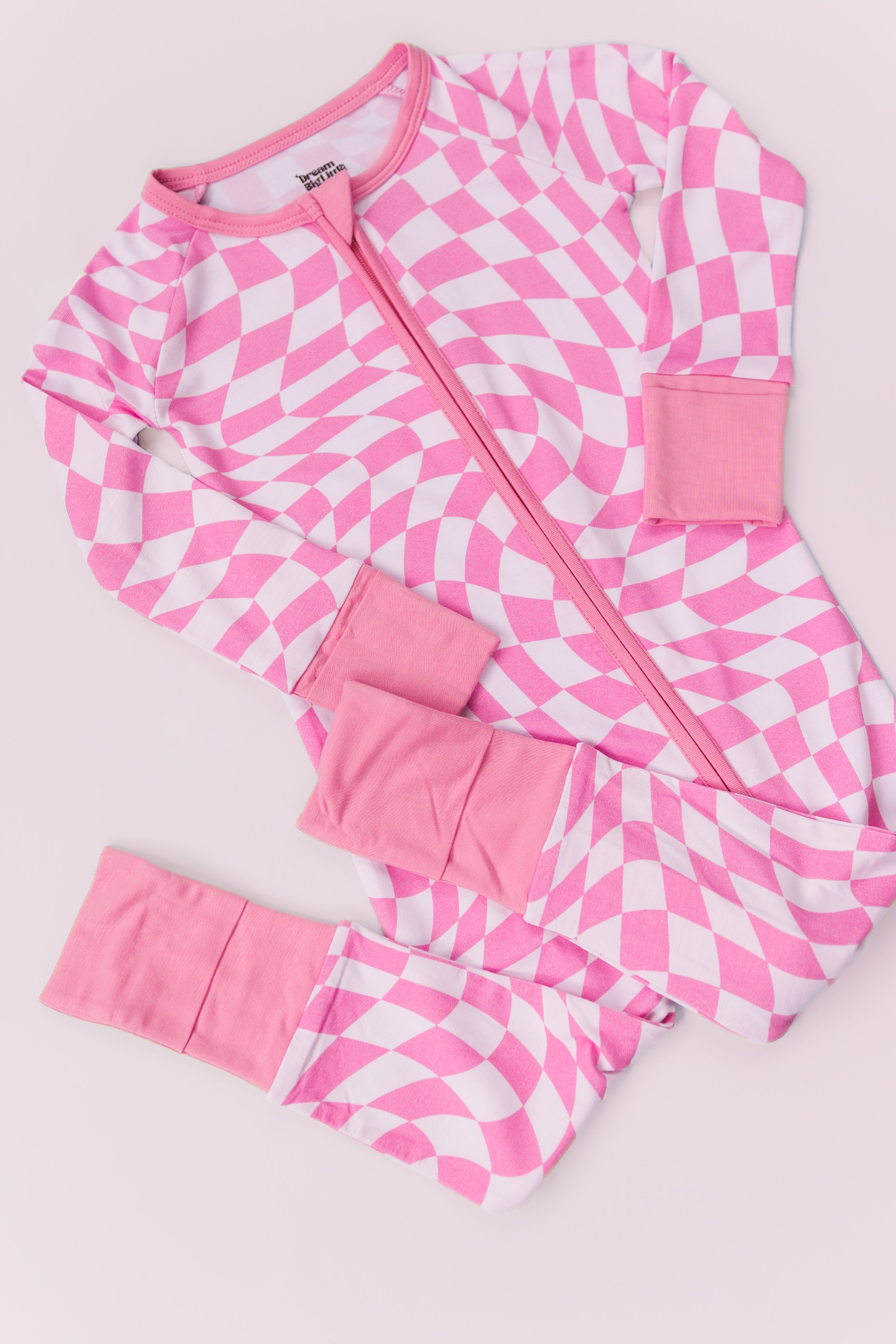 Bubblegum Wavy Checkers Dream Romper