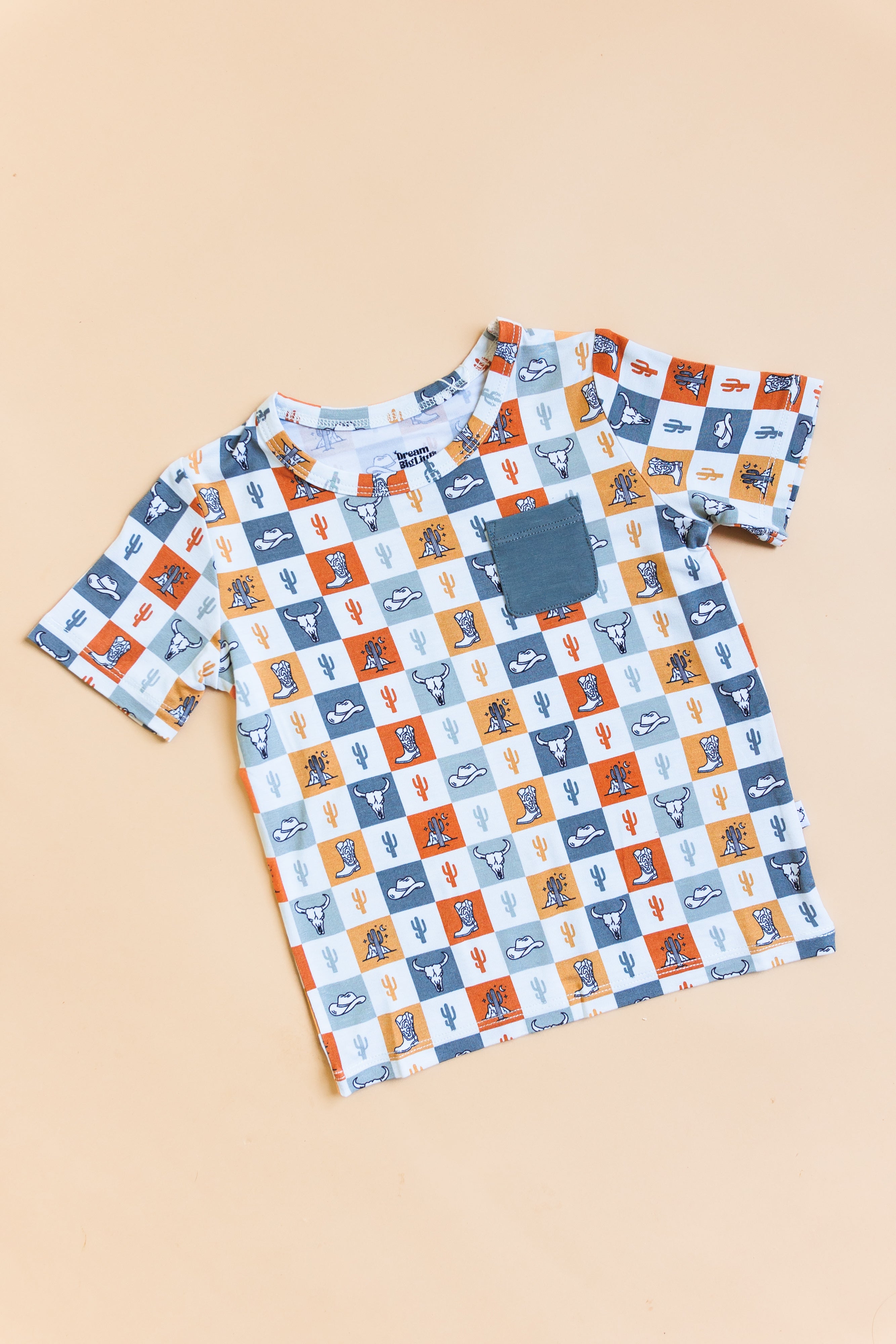 Wild West Checkers Dream Pocket Tee