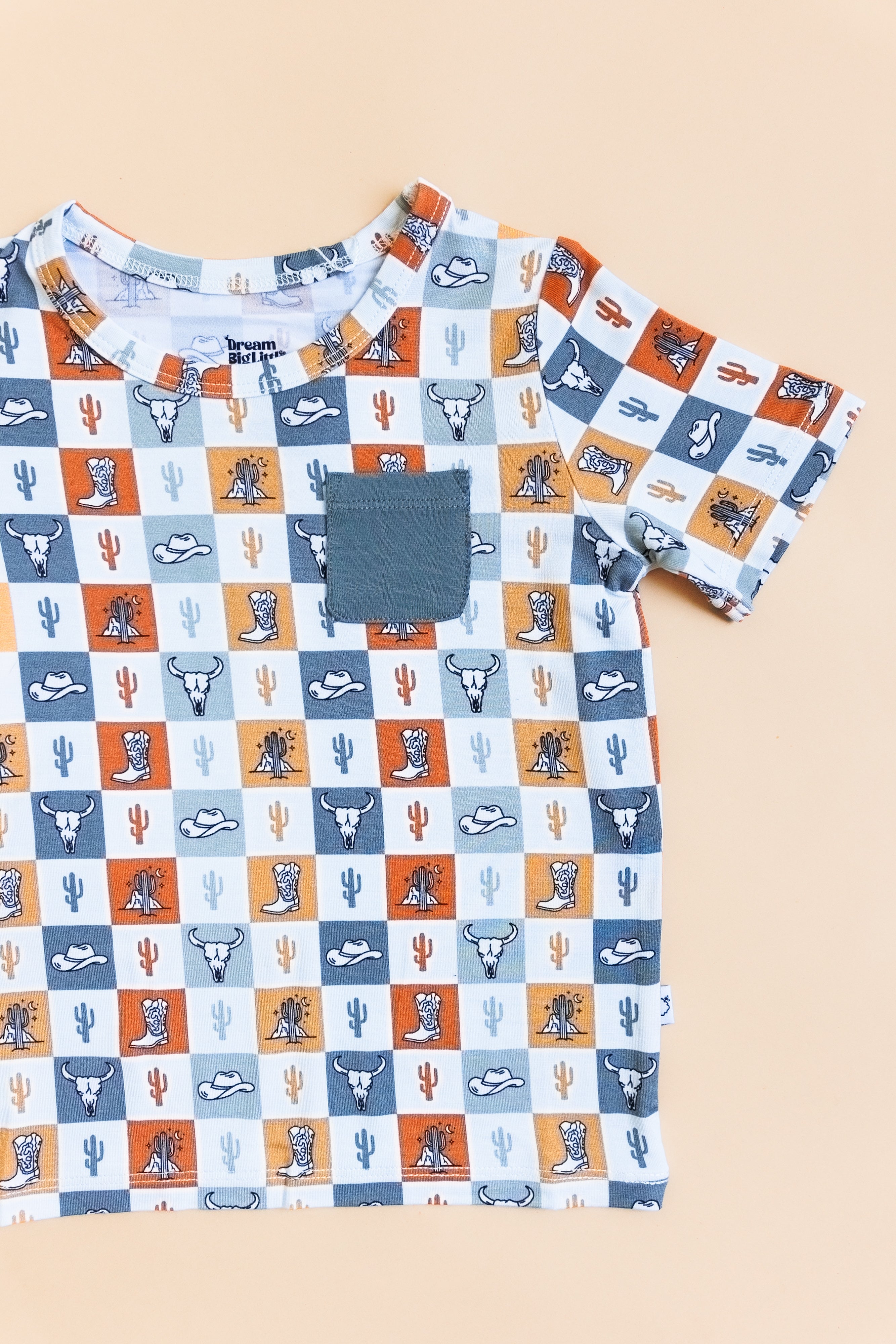 Wild West Checkers Dream Pocket Tee