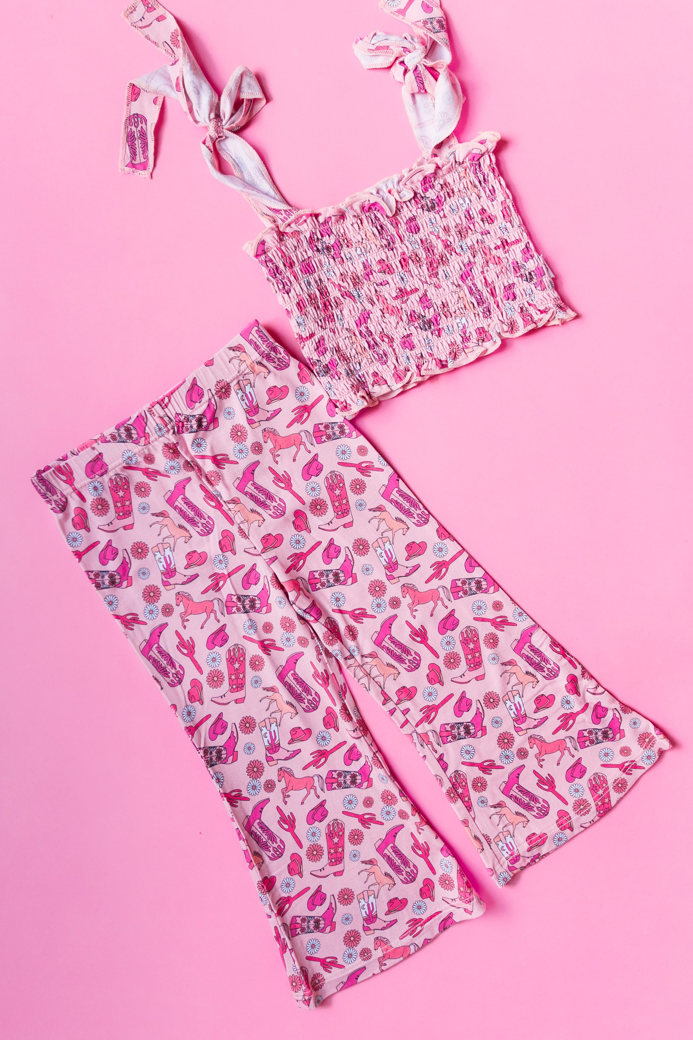 Stay Wild Cowgirl Dream Smocked Flare Set