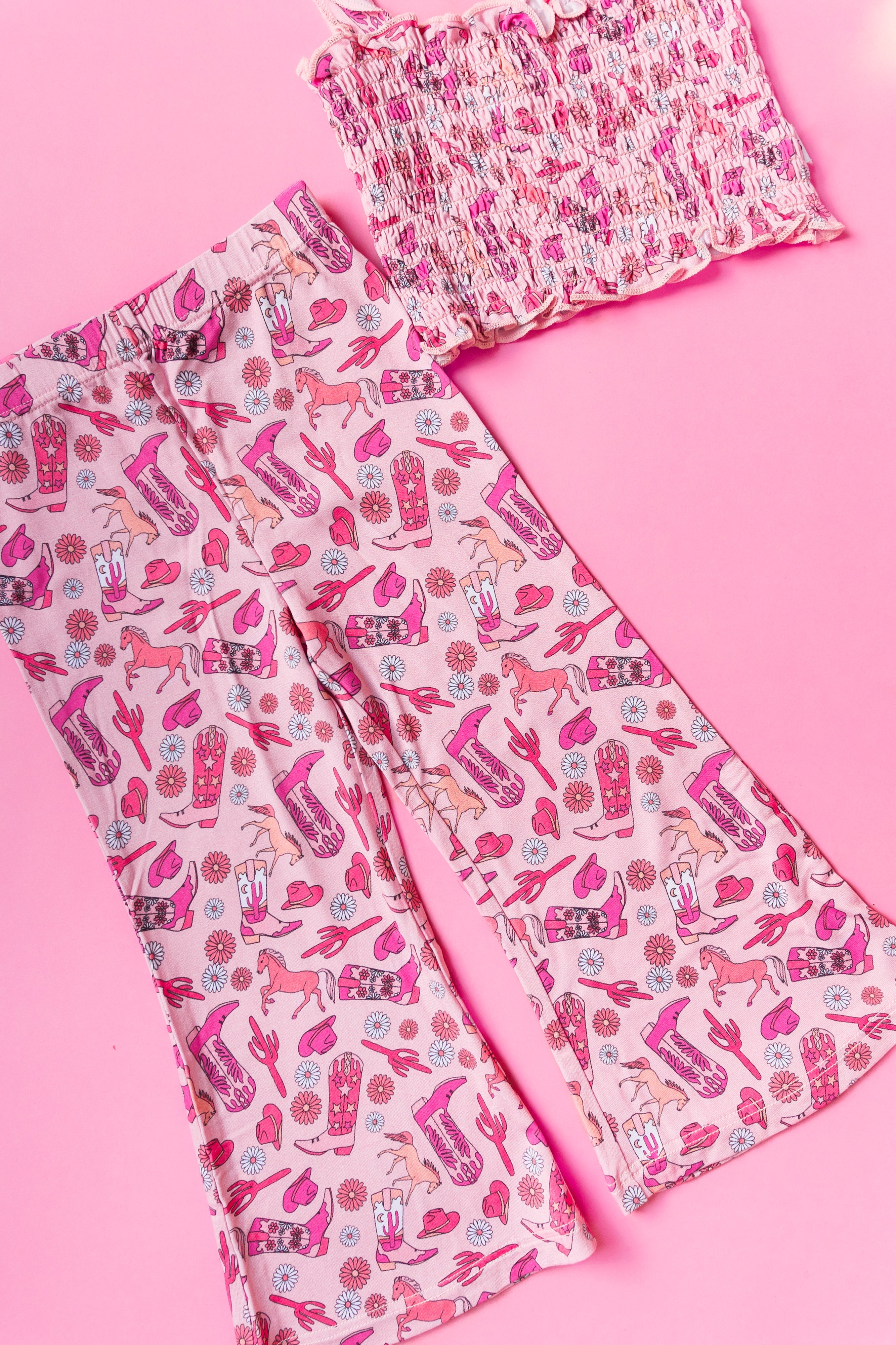 Stay Wild Cowgirl Dream Smocked Flare Set