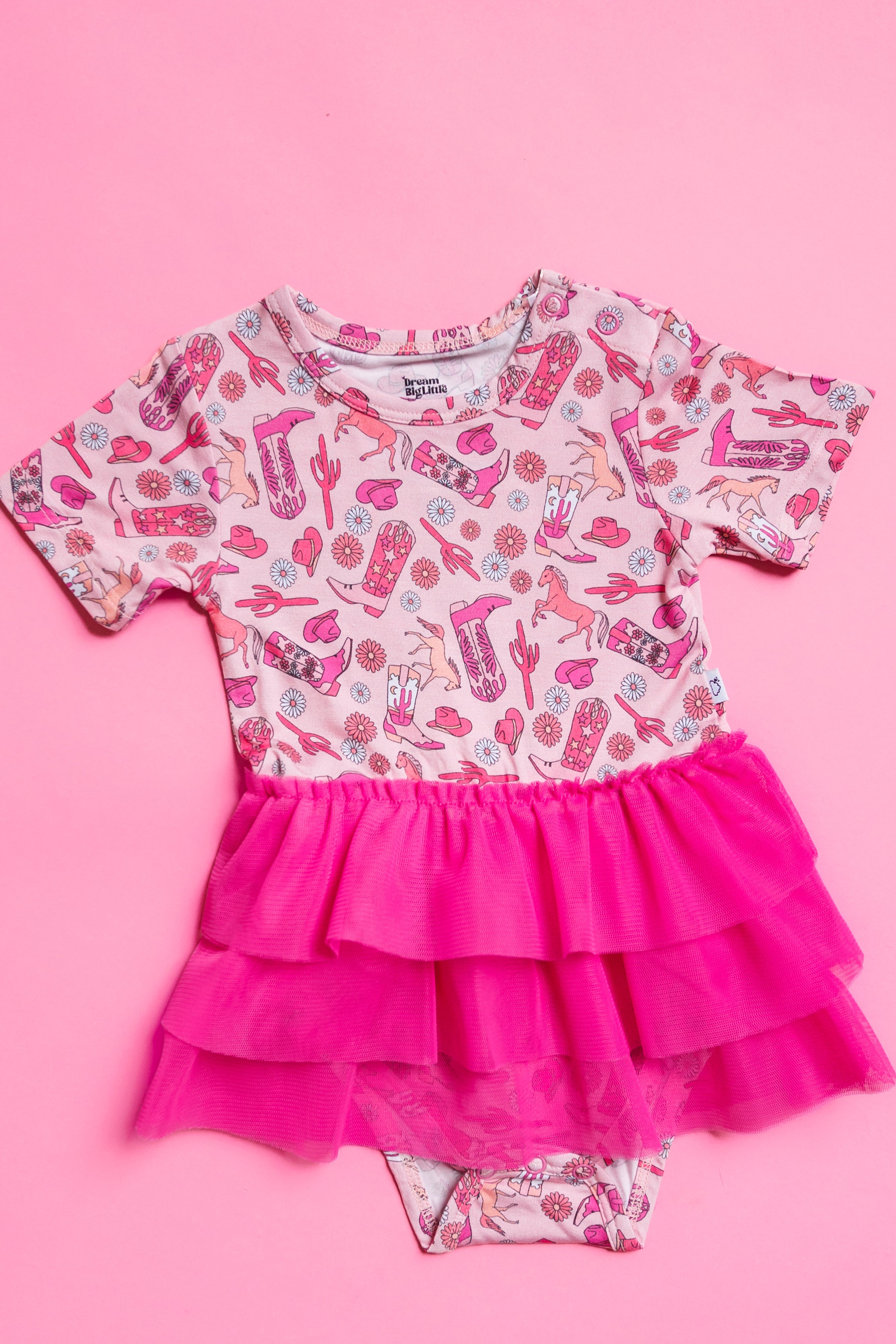 Stay Wild Cowgirl Dream Tutu Bodysuit Dress