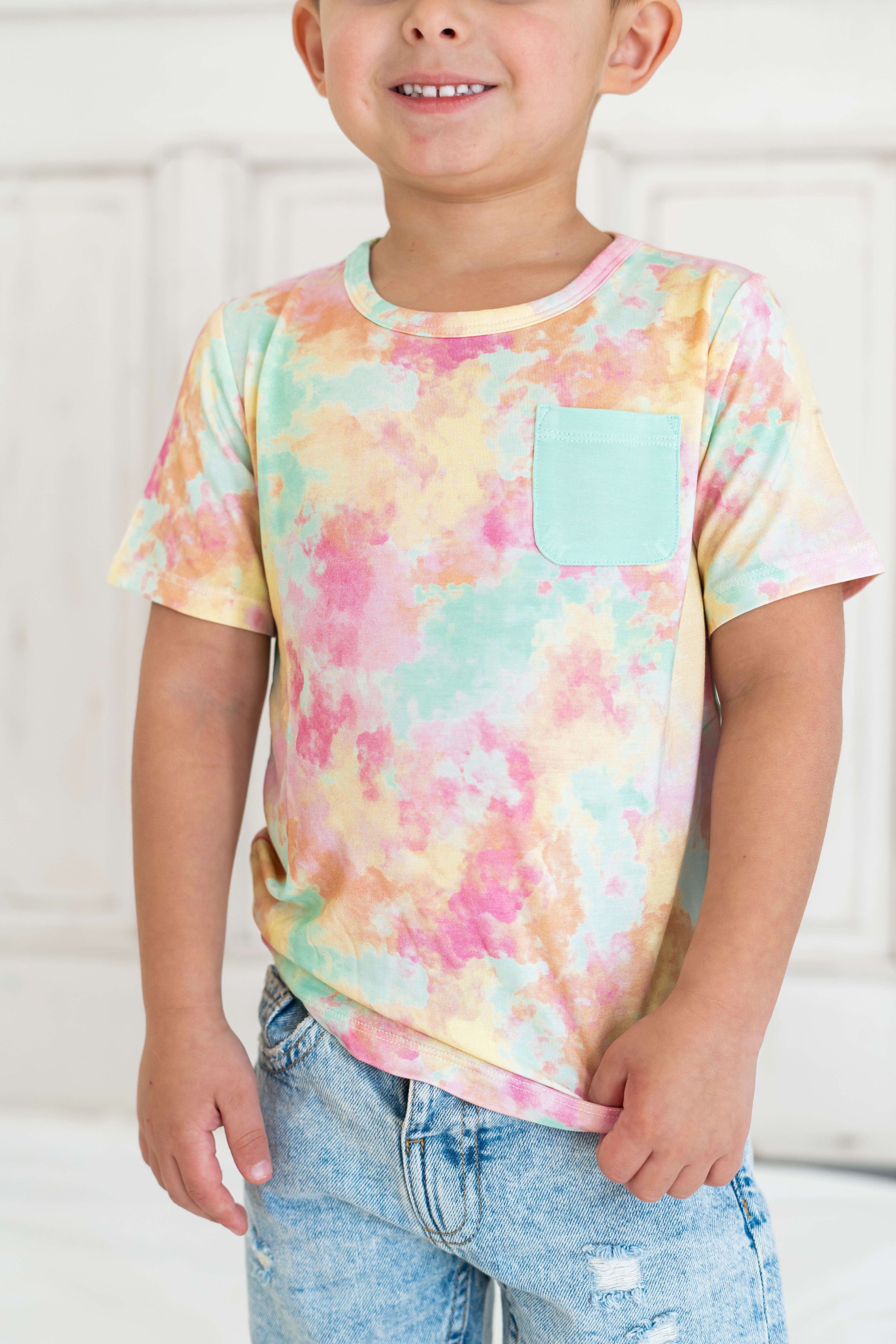 Rainbow Clouds Dream Pocket Tee