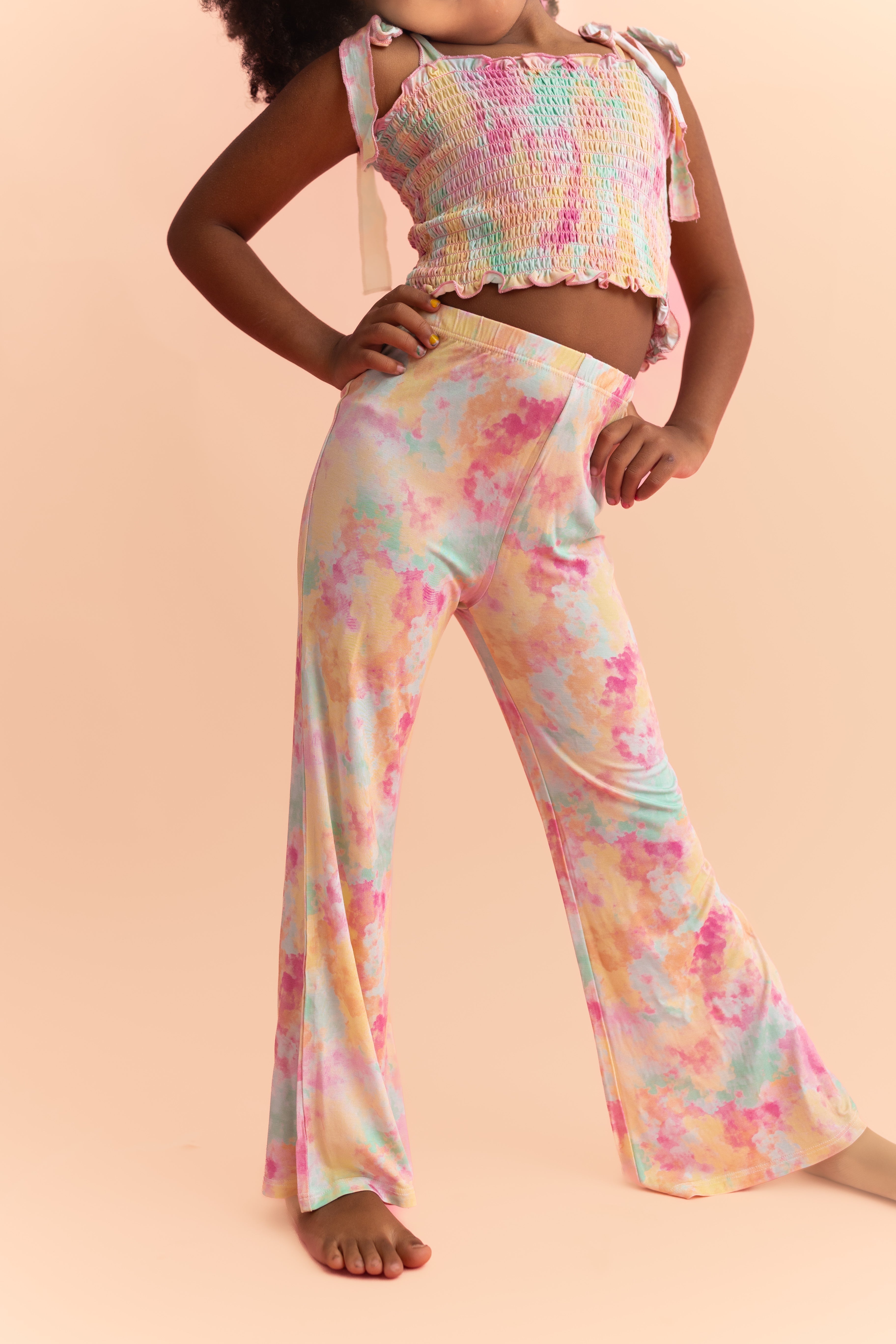 Rainbow Clouds Dream Smocked Flare Set