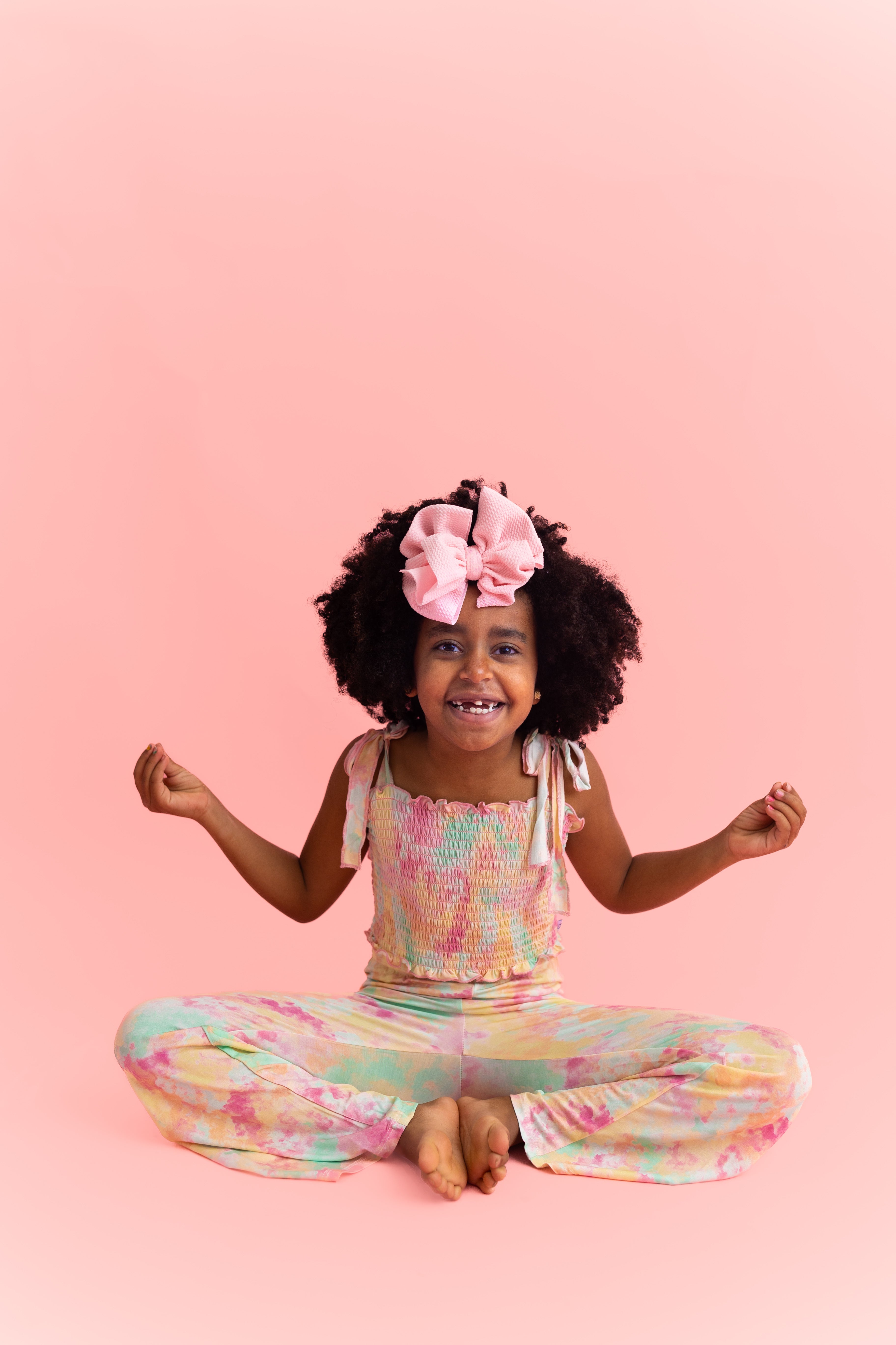 Rainbow Clouds Dream Smocked Flare Set