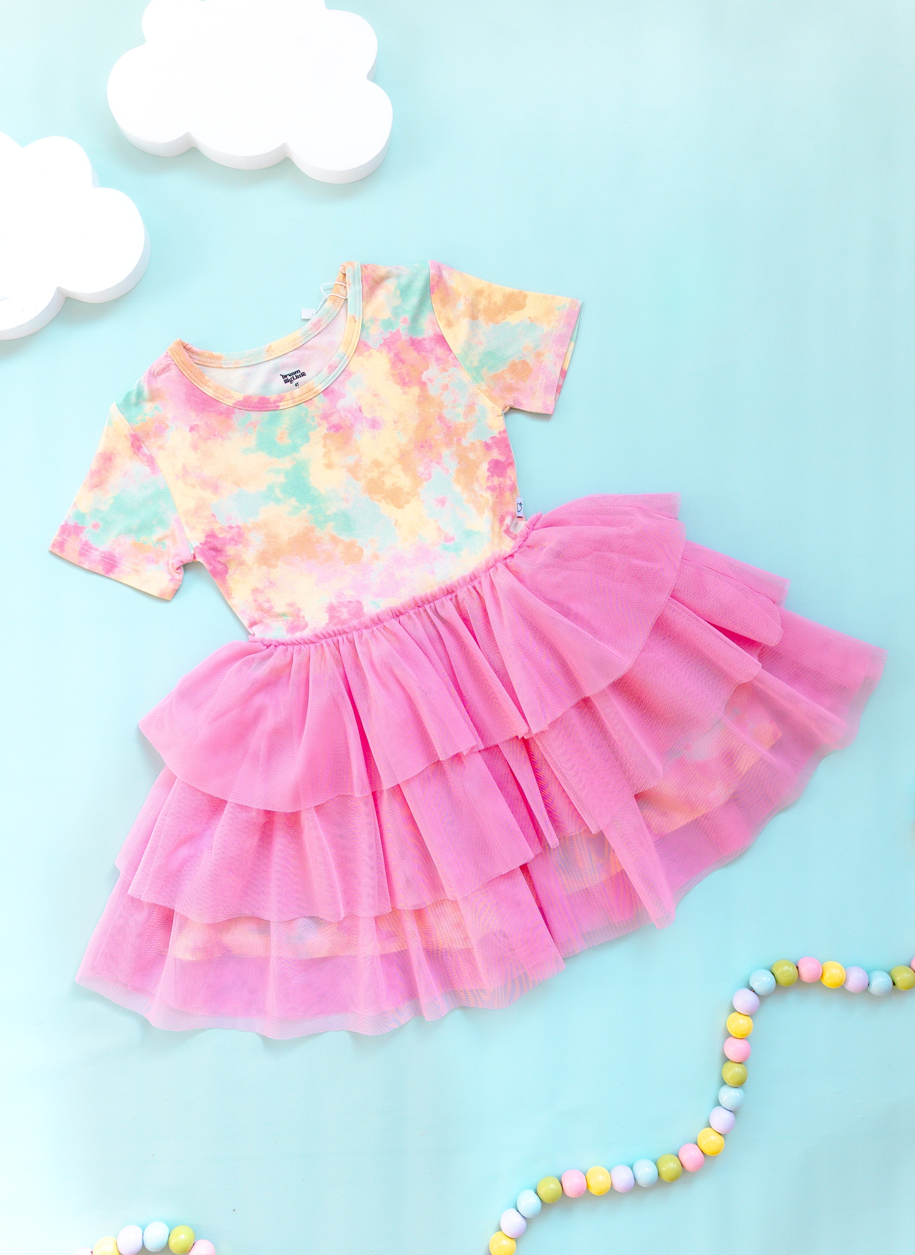 Rainbow Clouds Dream Tutu Dress