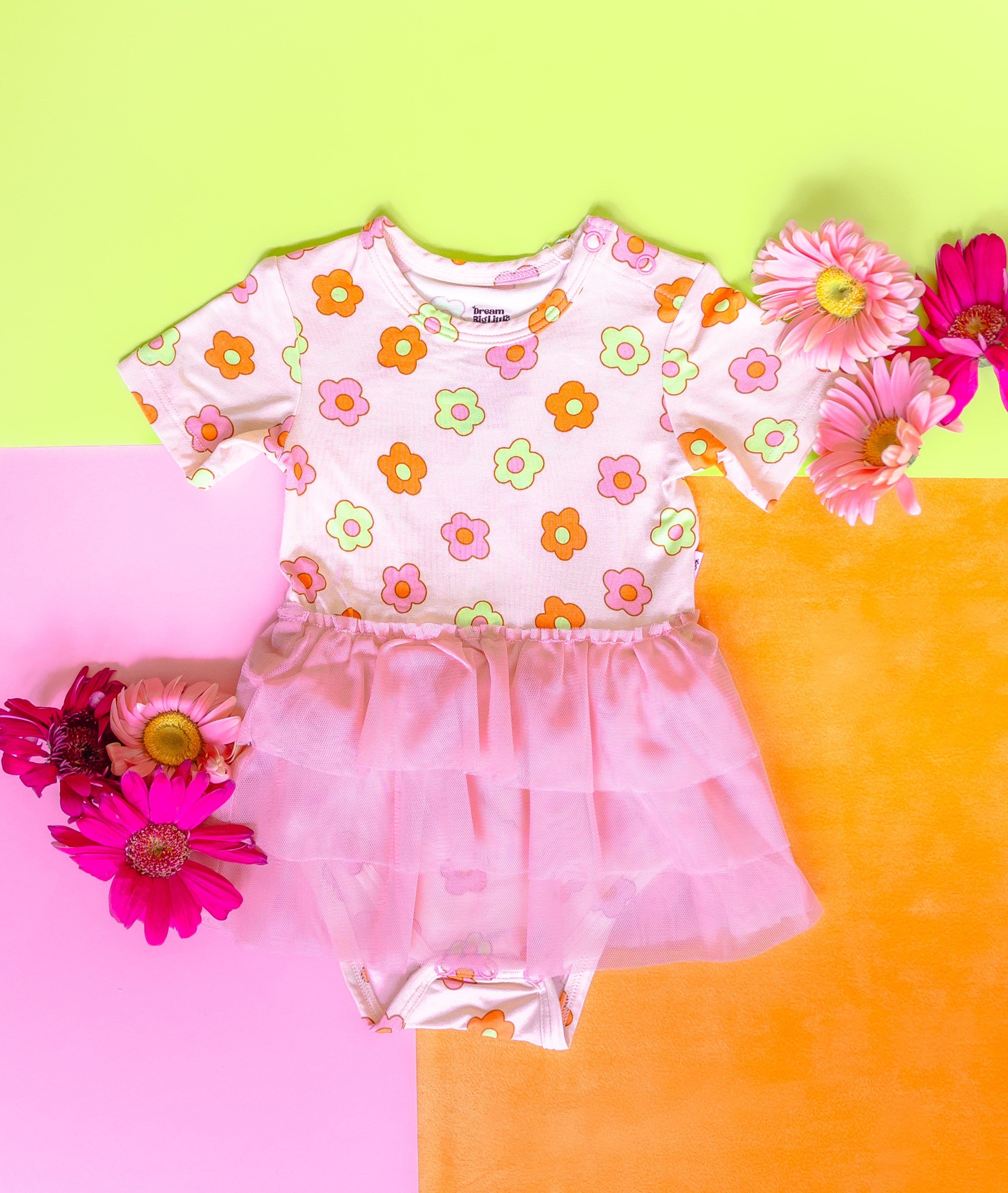 Feelin' Flowerful Dream Tutu Bodysuit Dress