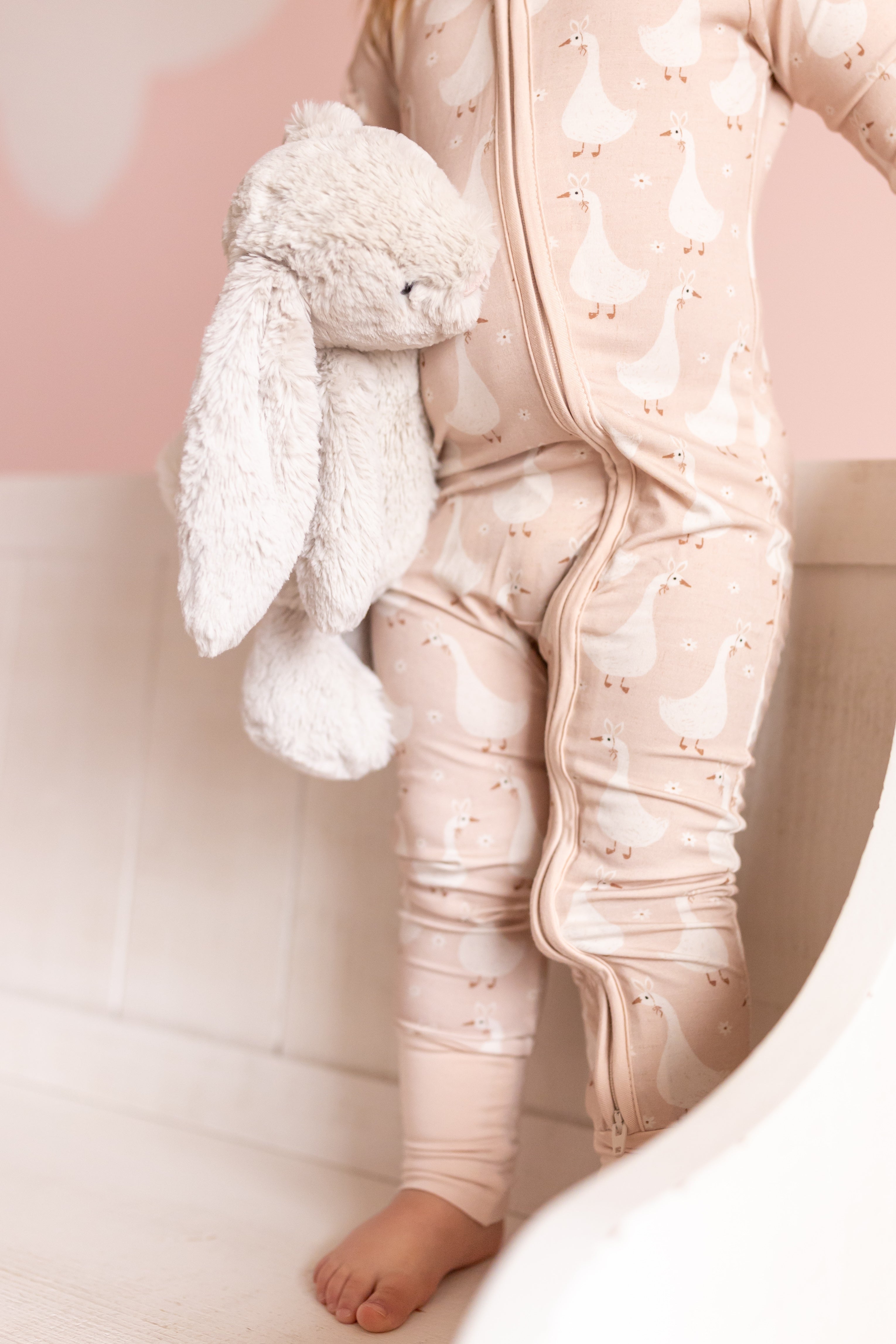 Silly Goose On The Loose Bamboo Zippy Romper