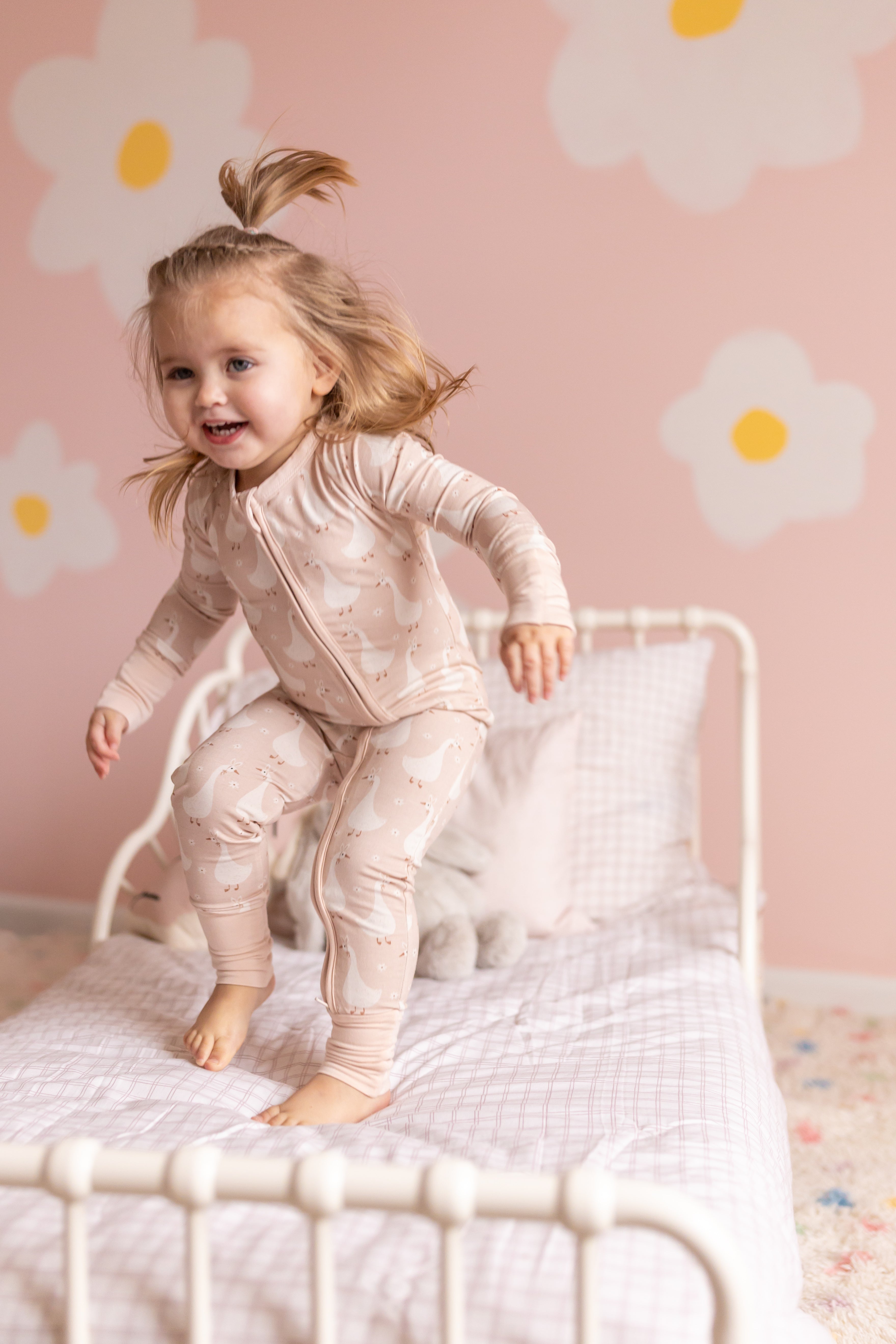 Silly Goose On The Loose Bamboo Zippy Romper