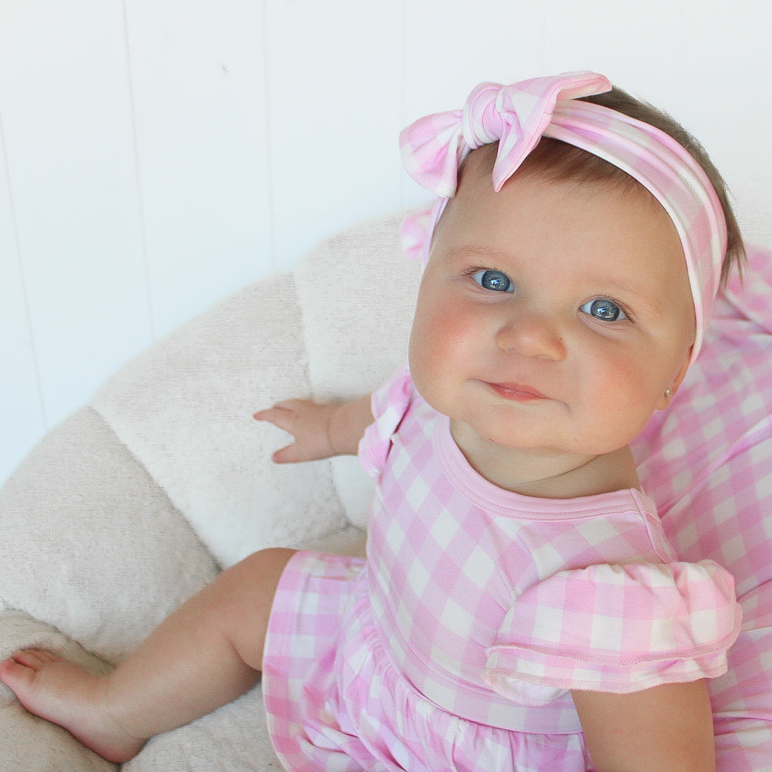 Taffy Pink Gingham Dream Bow