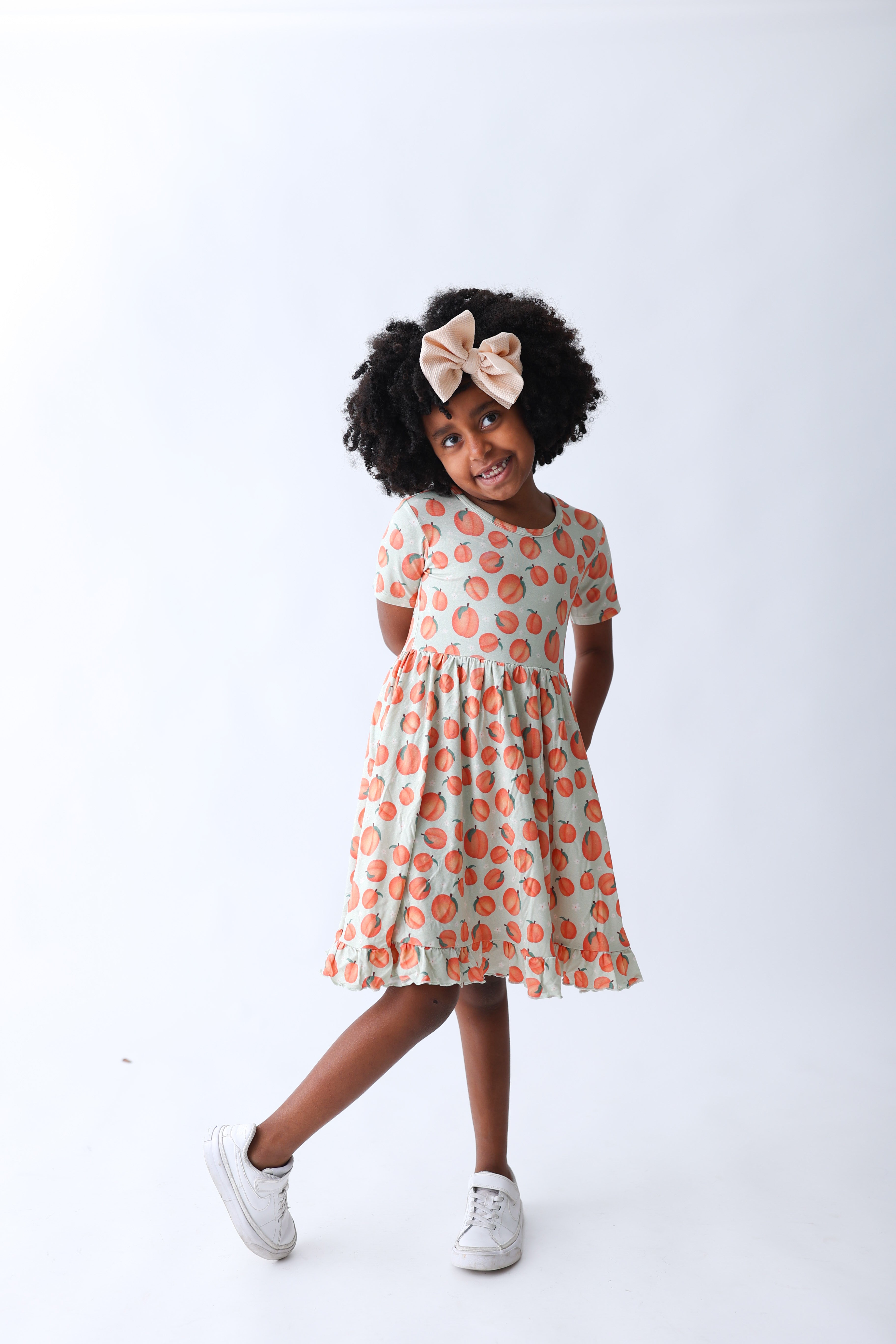 Peachy-keen Dream Ruffle Dress