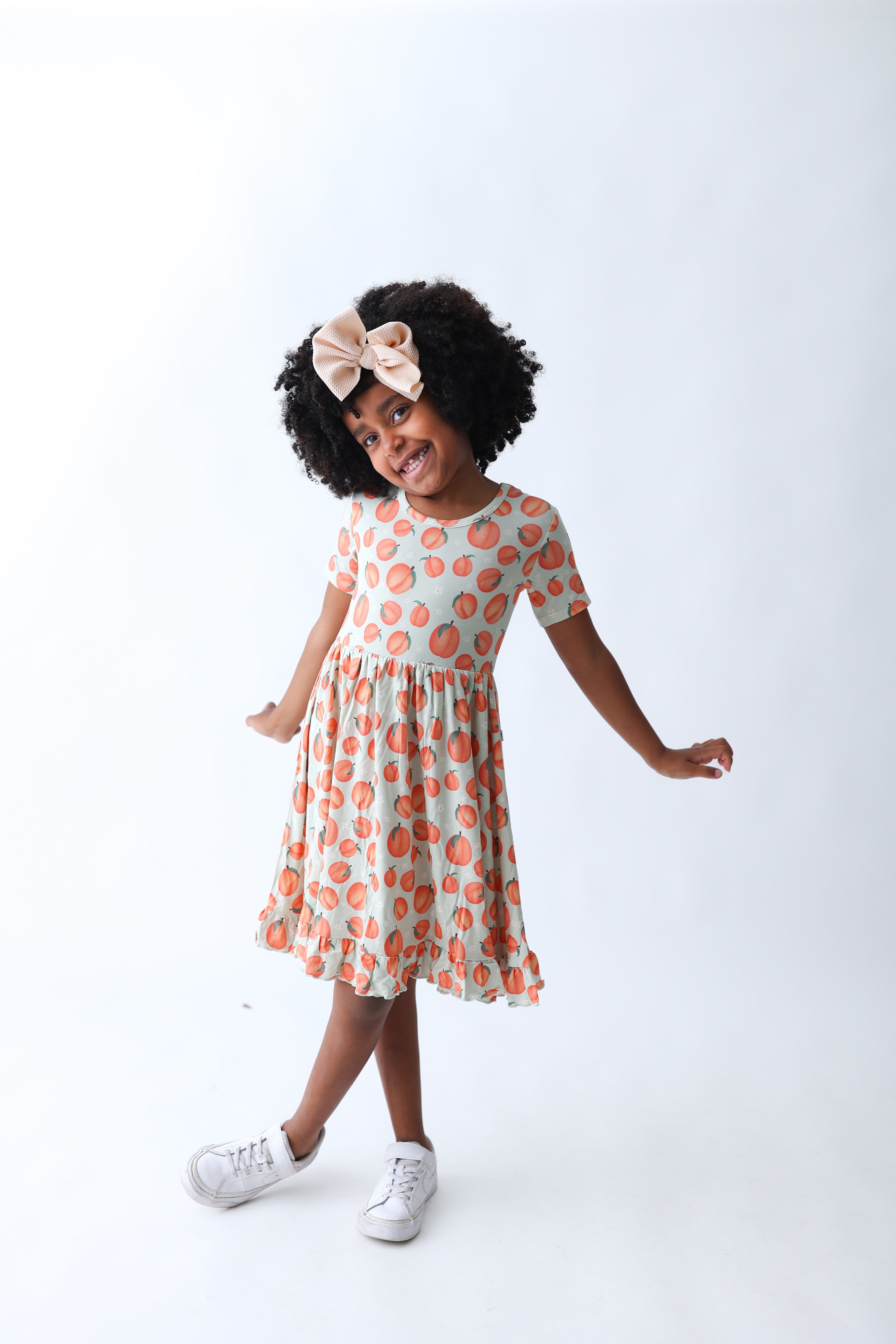 Peachy-keen Dream Ruffle Dress
