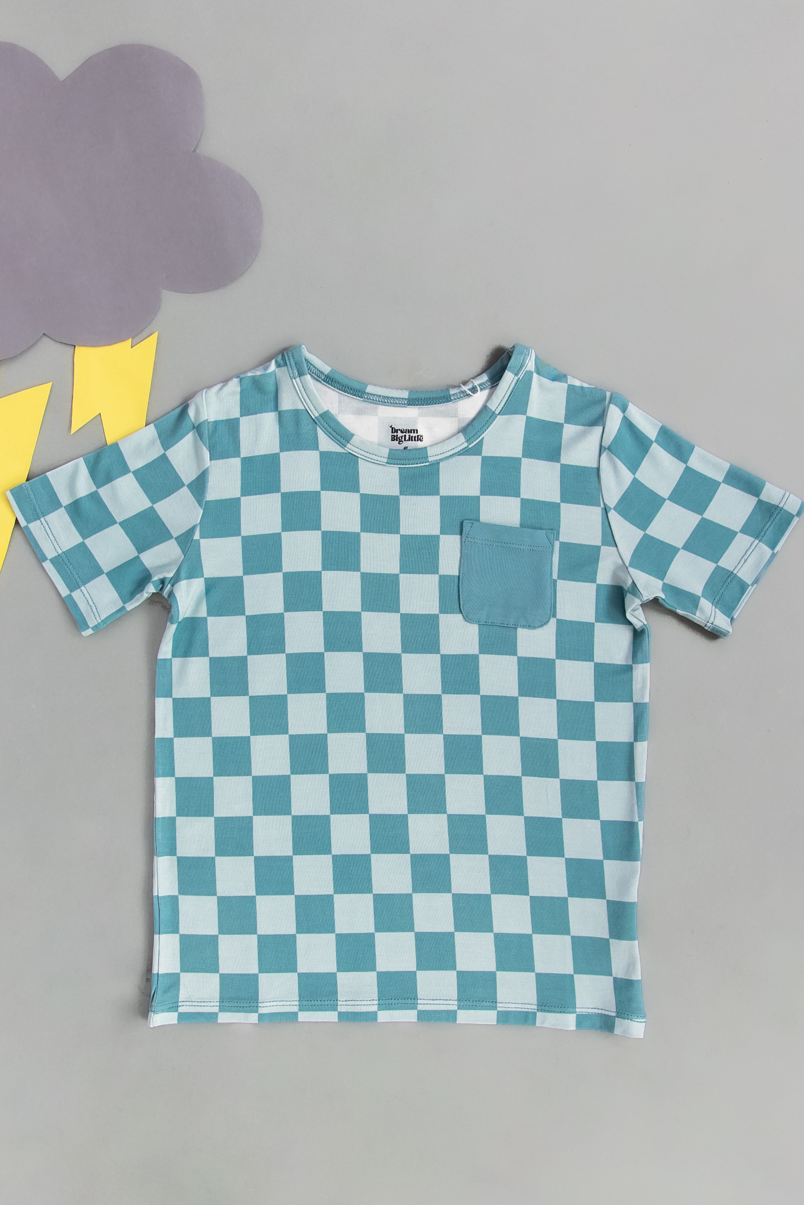 Stormy Checkers Dream Pocket Tee