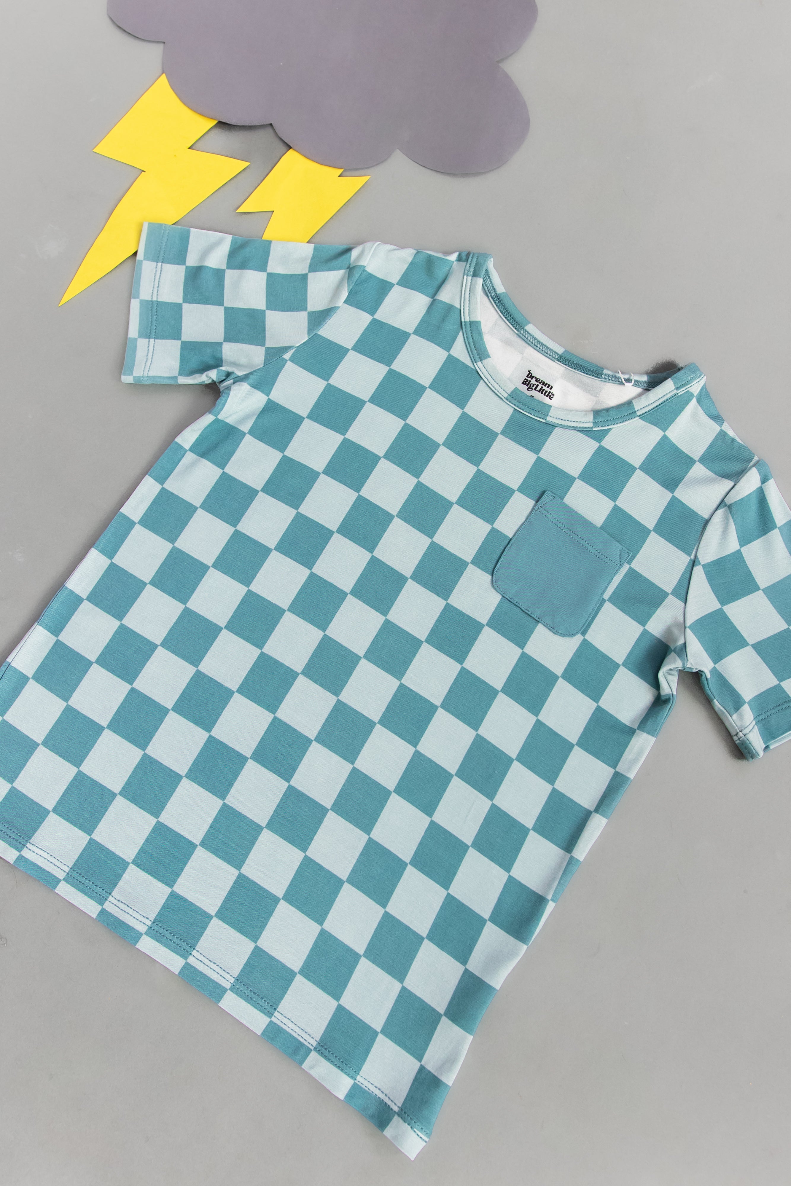 Stormy Checkers Dream Pocket Tee