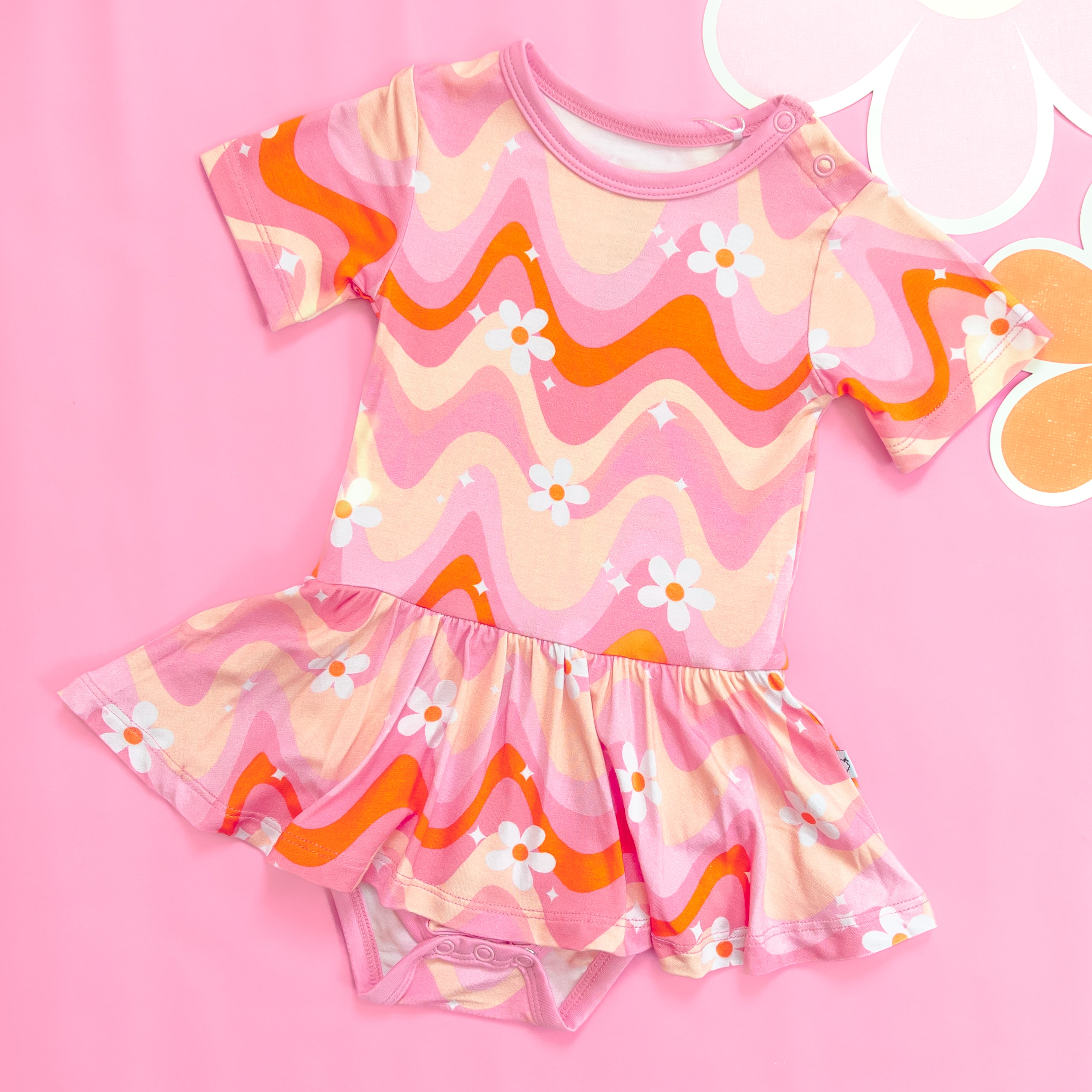 Groovy Floral Dream Bodysuit Dress