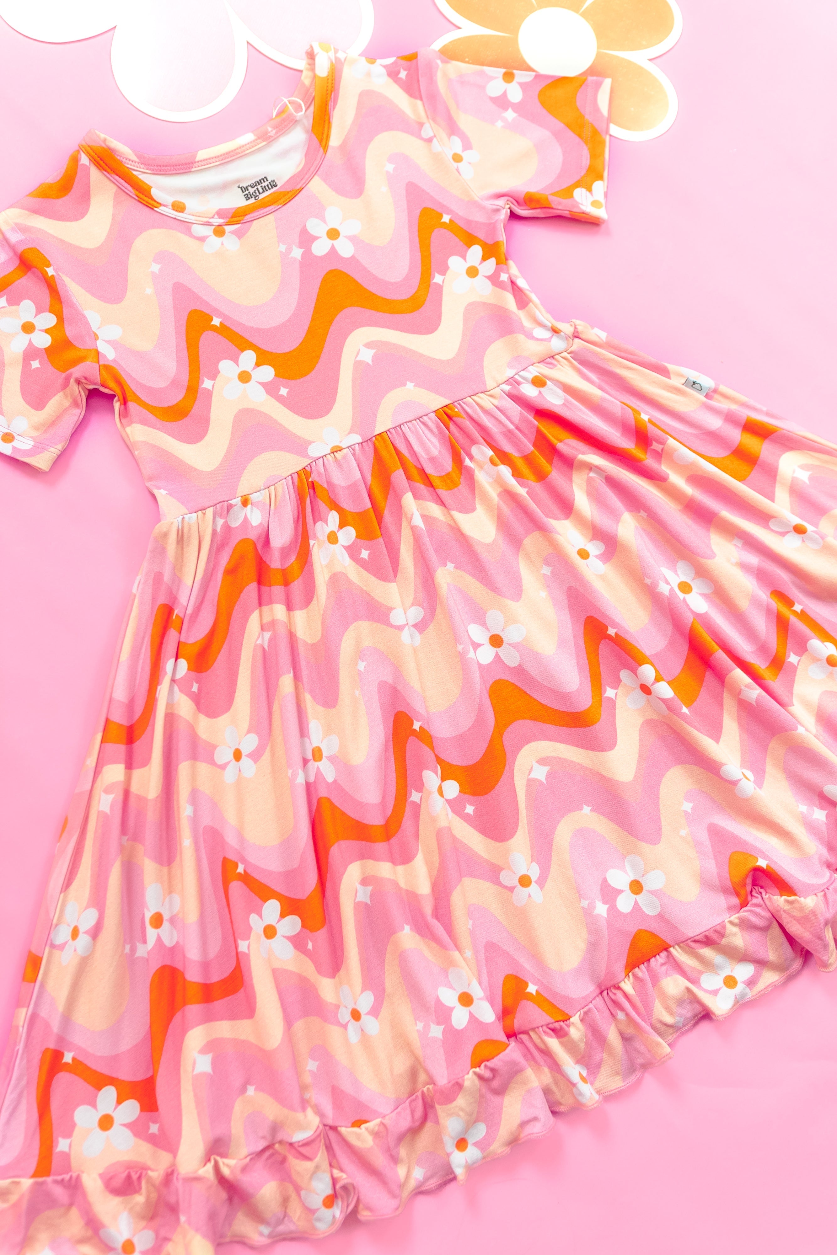 Groovy Floral Dream Ruffle Dress