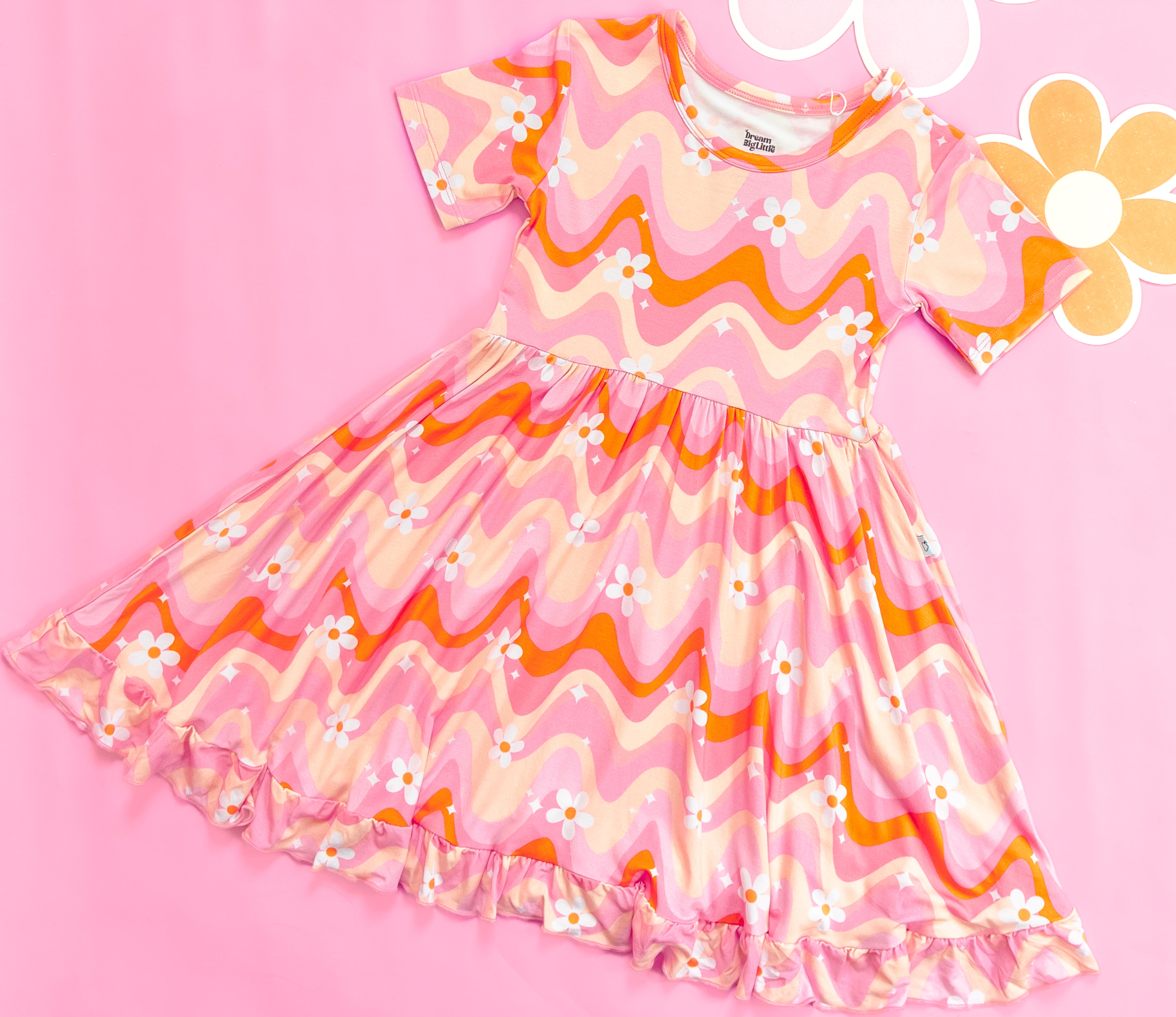 Groovy Floral Dream Ruffle Dress