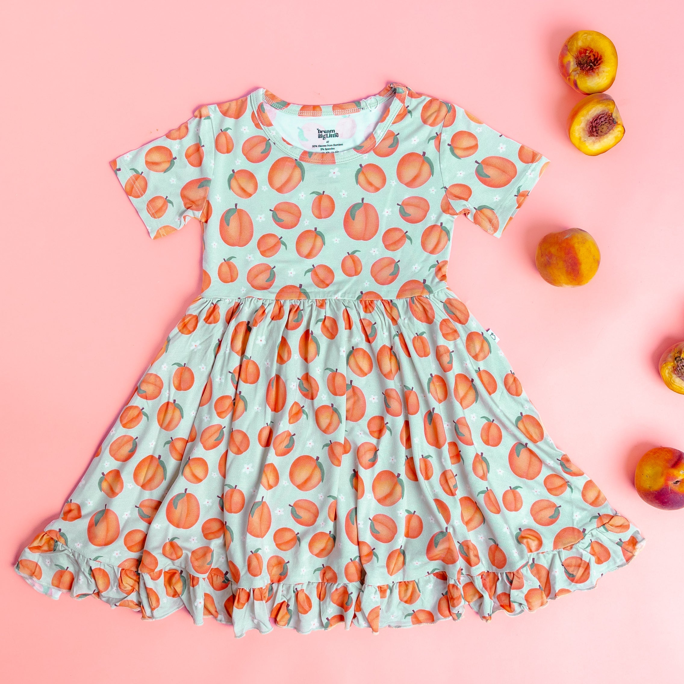 Peachy-keen Dream Ruffle Dress