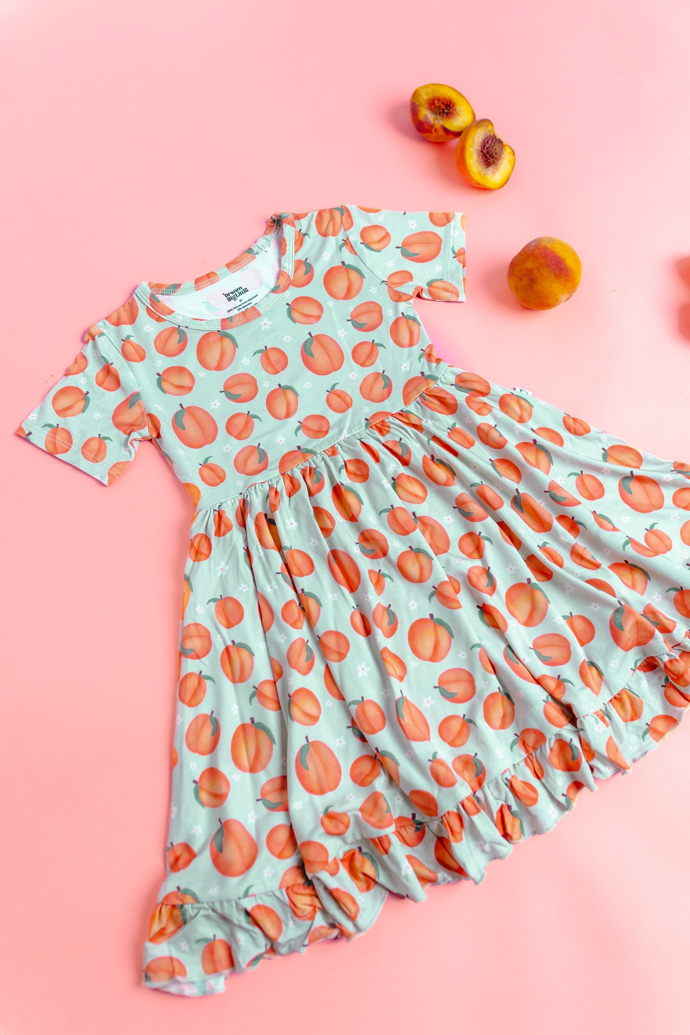 Peachy-keen Dream Ruffle Dress