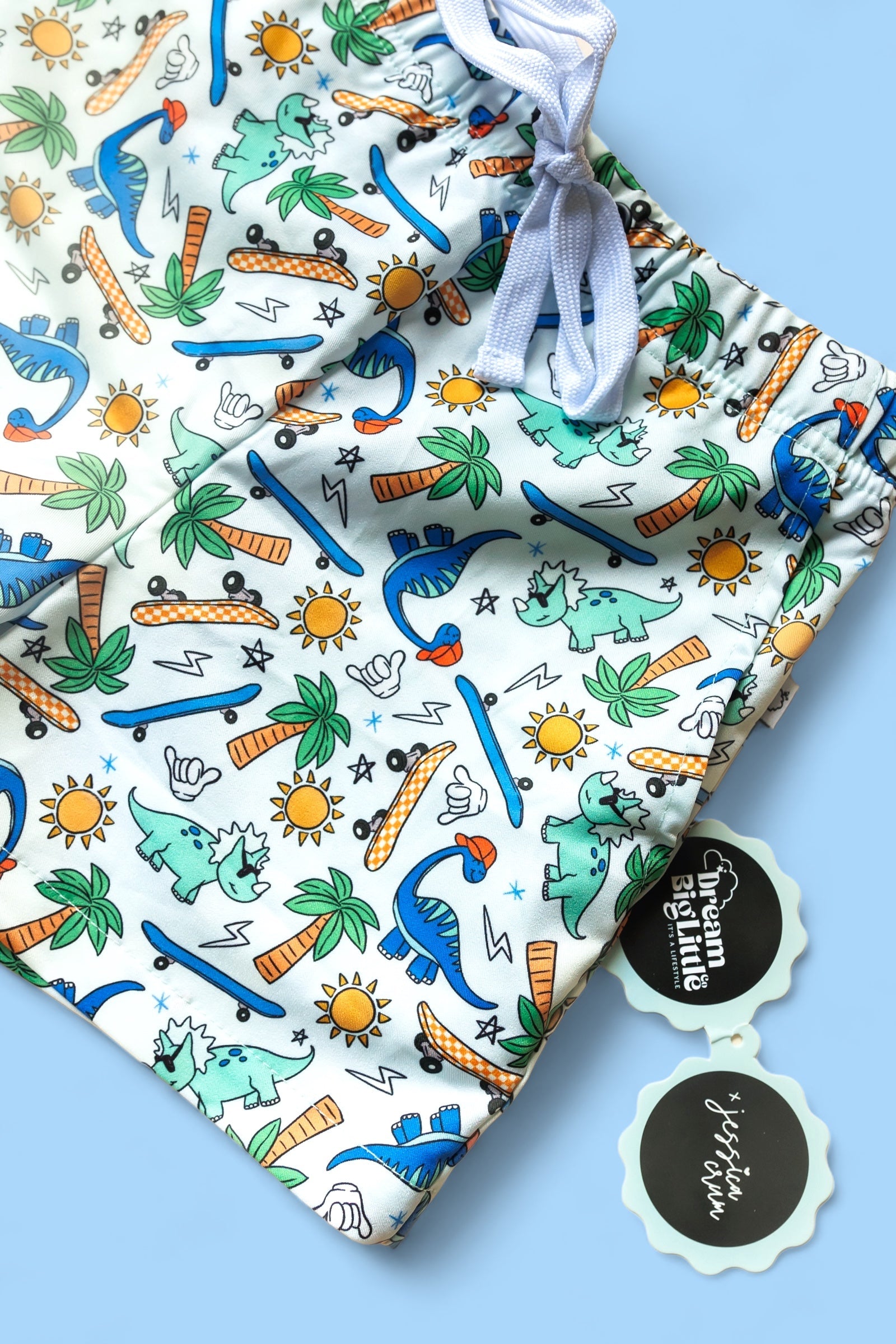 Exclusive Surf-o-saurus Dream Swim Trunks