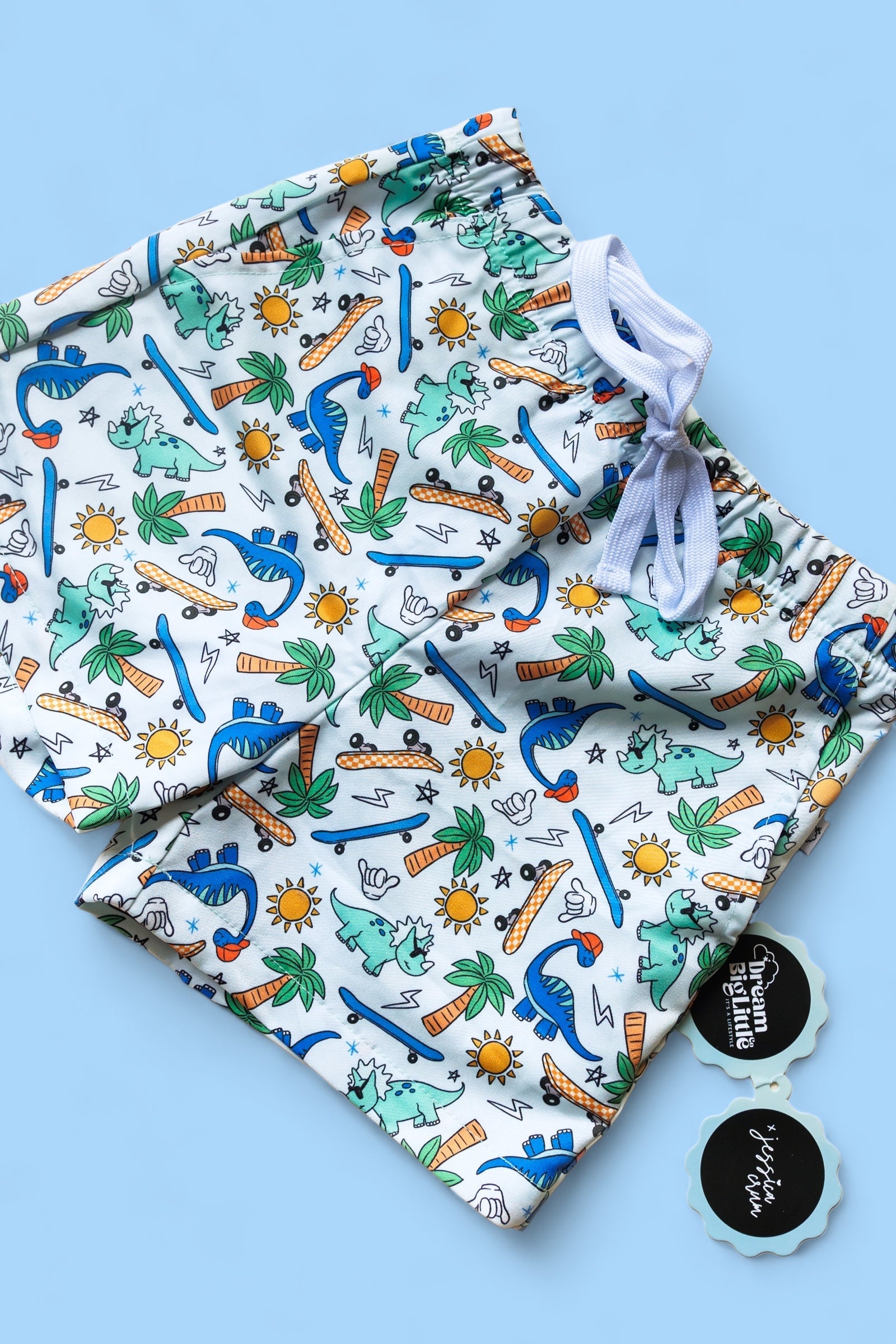 Exclusive Surf-o-saurus Dream Swim Trunks