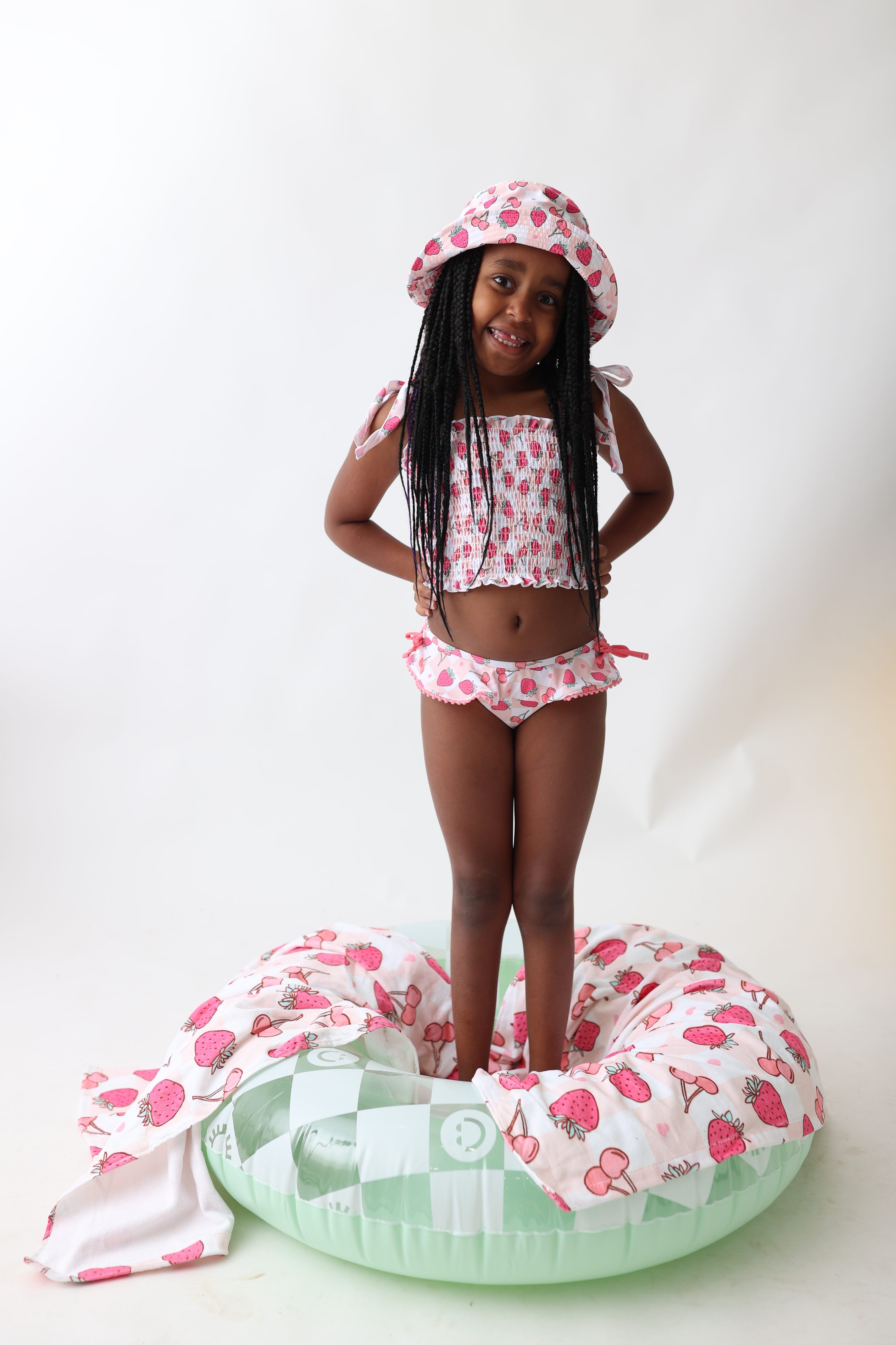 Exclusive Berry Brooklyn Dream Smocked Tankini Two Piece Swim Suit