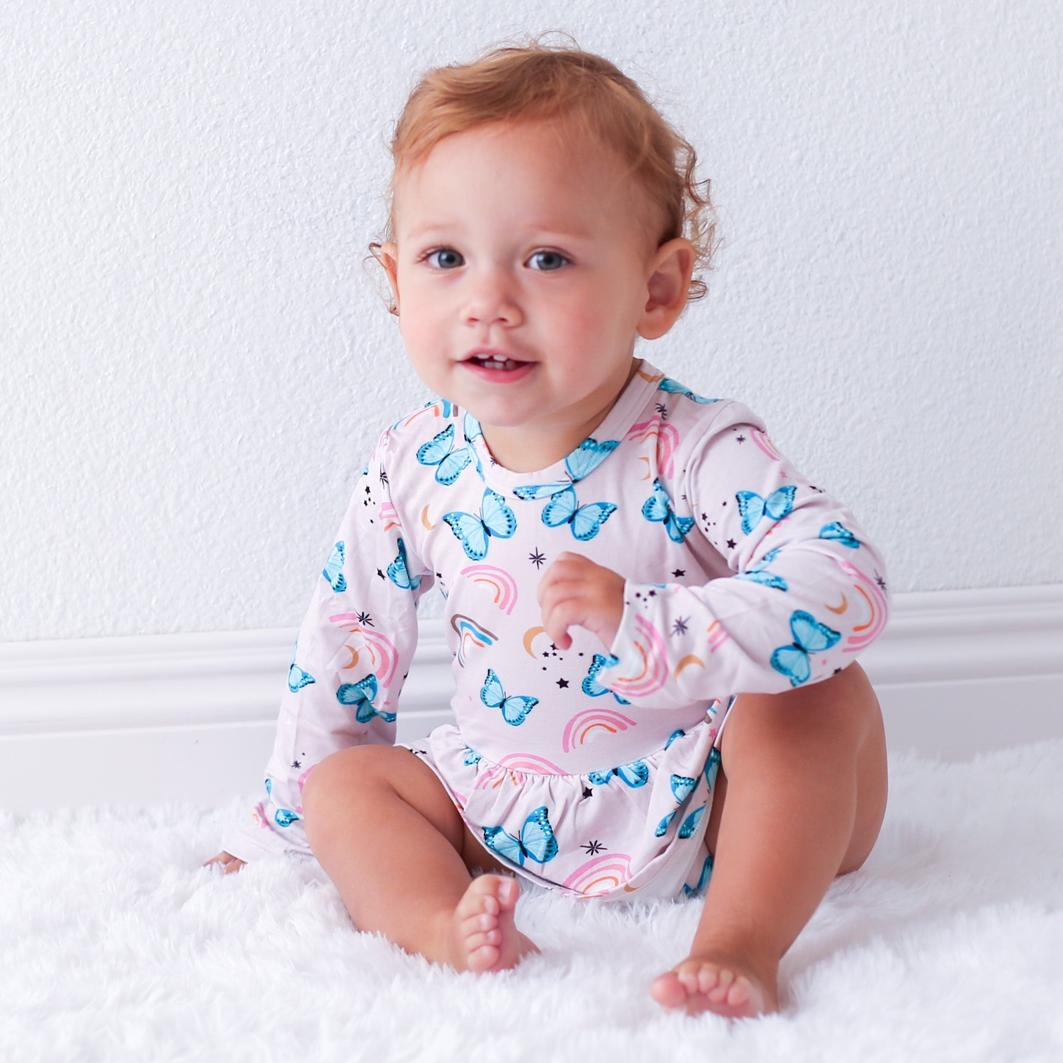 Retro Butterflies Bodysuit Dress