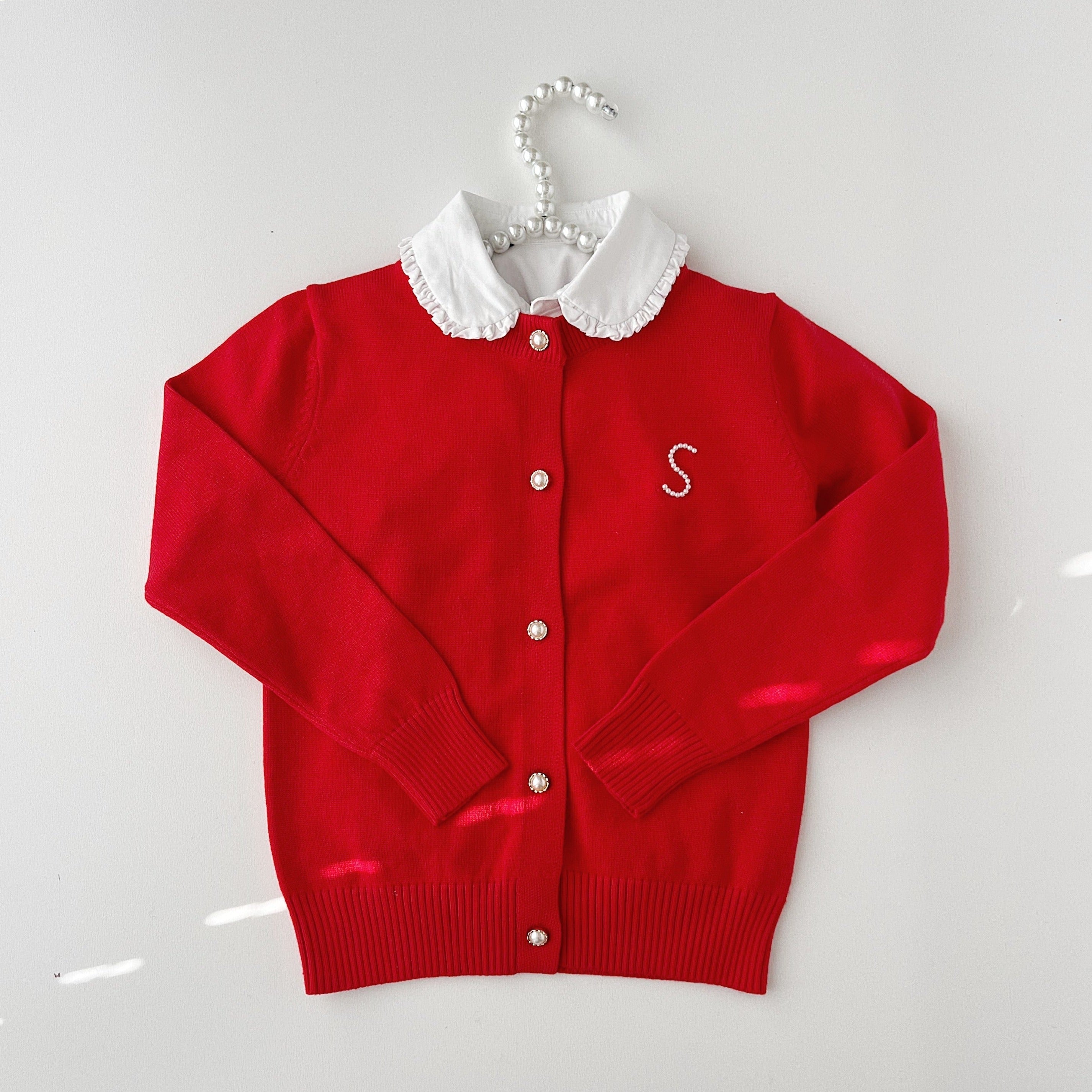 Red Pearl Cardigan