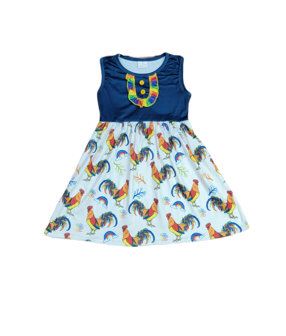 Rainbow-doodle-do Milk Silk Tank Dress
