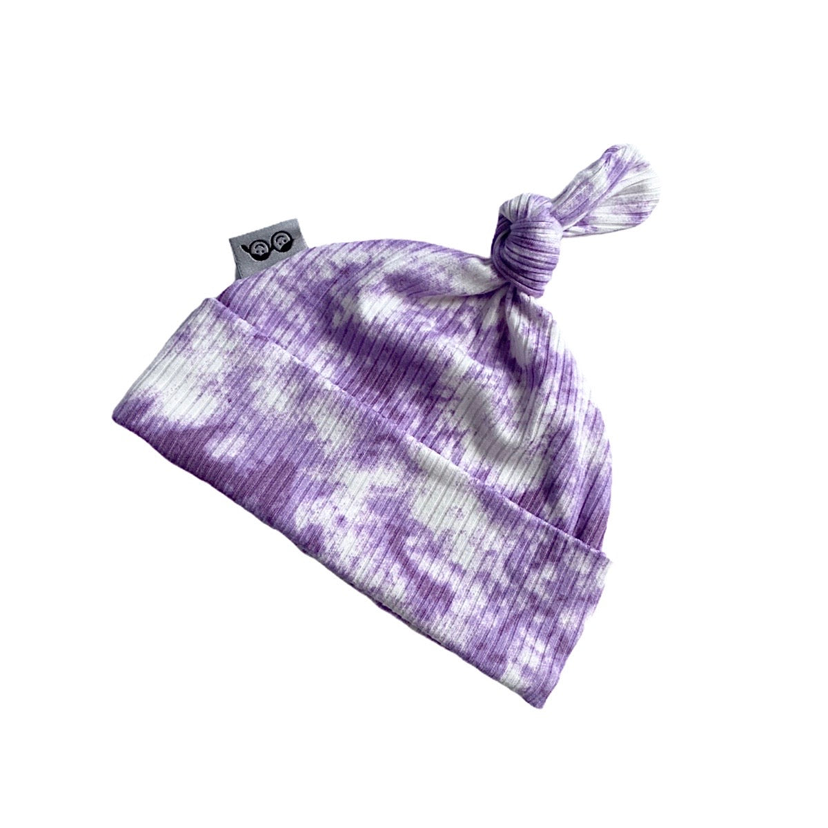 Purple Tie Dye Rib Leggings And/or Knot Beanie Hat