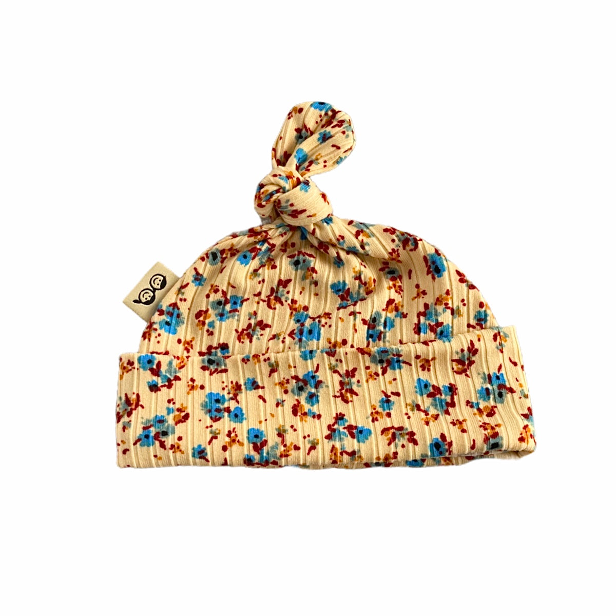 Dainty Floral Yellow Rib Leggings And/or Beanie Knot Hat