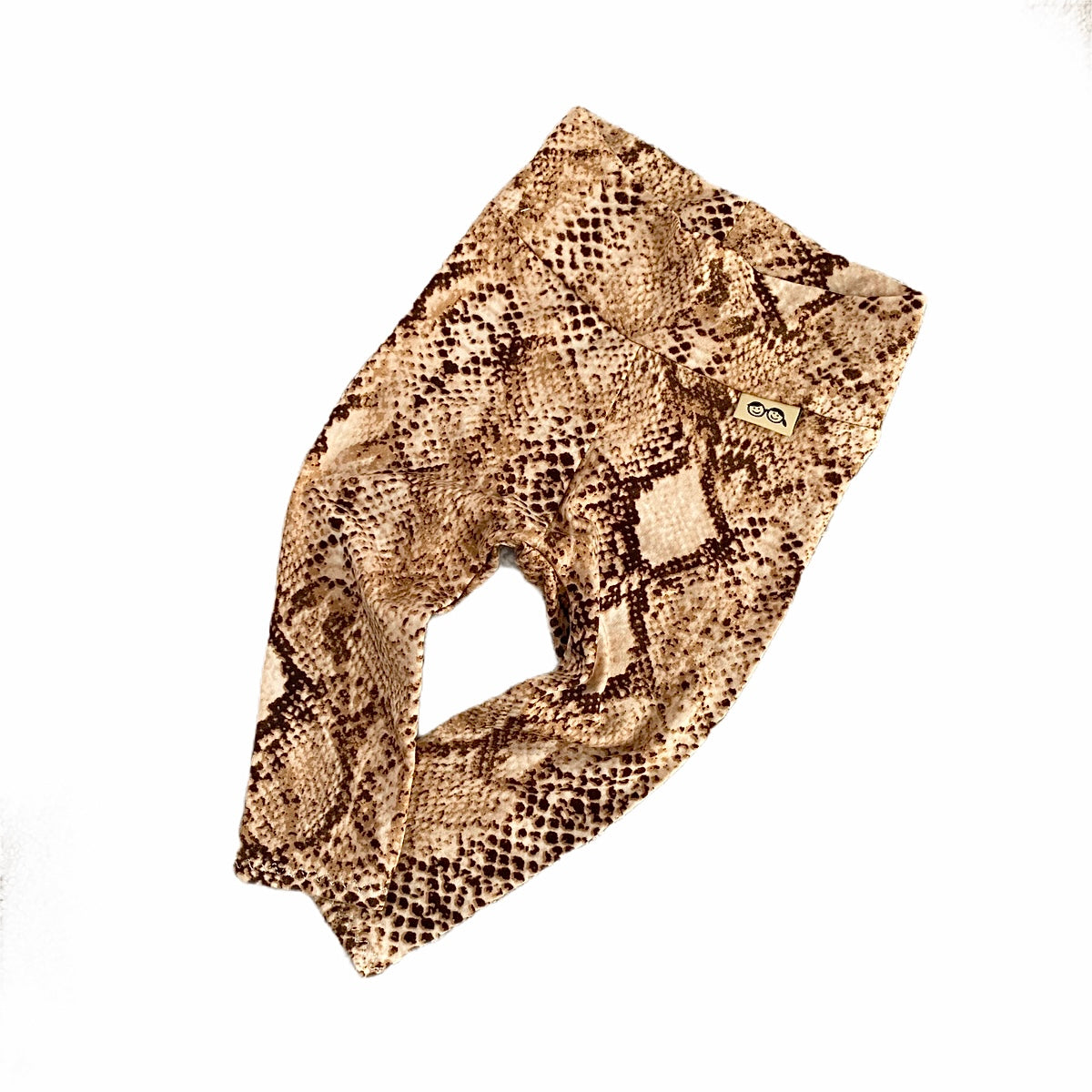 Tan Snake Print Leggings And/or Beanie Knot Hat