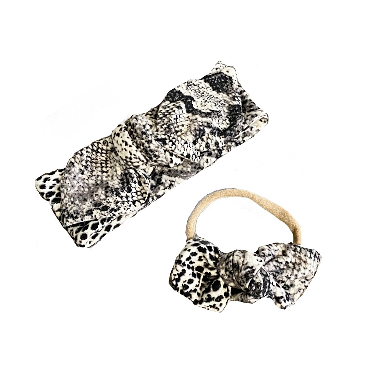 Grey Snake Print Headbands