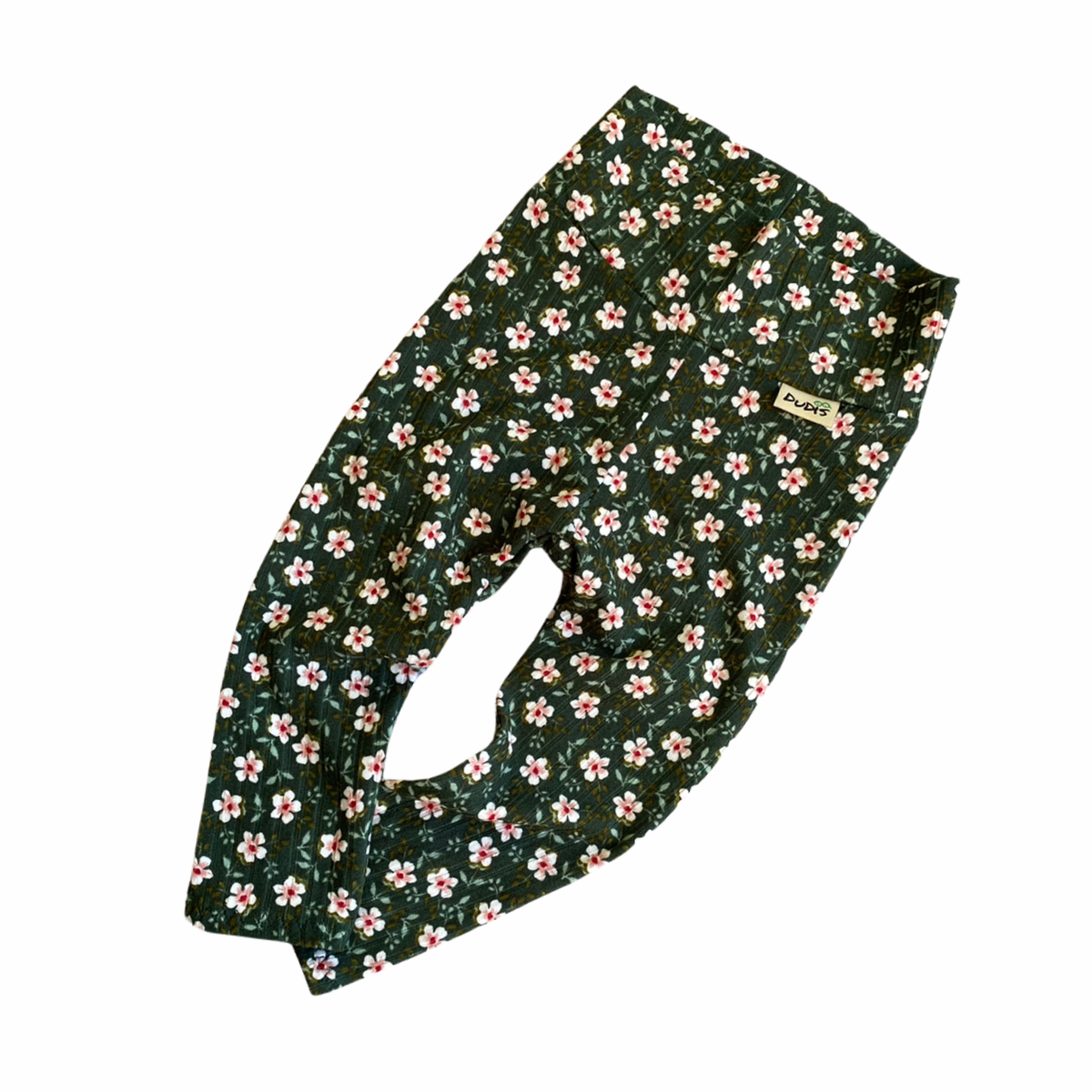 Dainty Floral Green Rib Leggings And/or Headbands