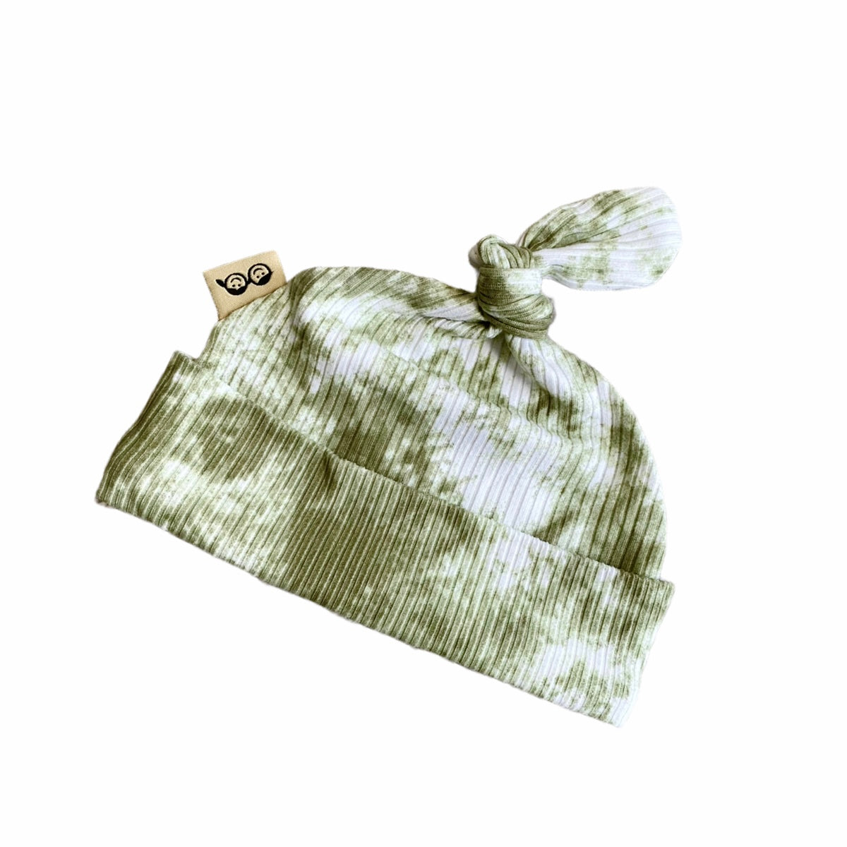 Olive Green Tie Dye Ribbed Leggings And/or Knot Beanie