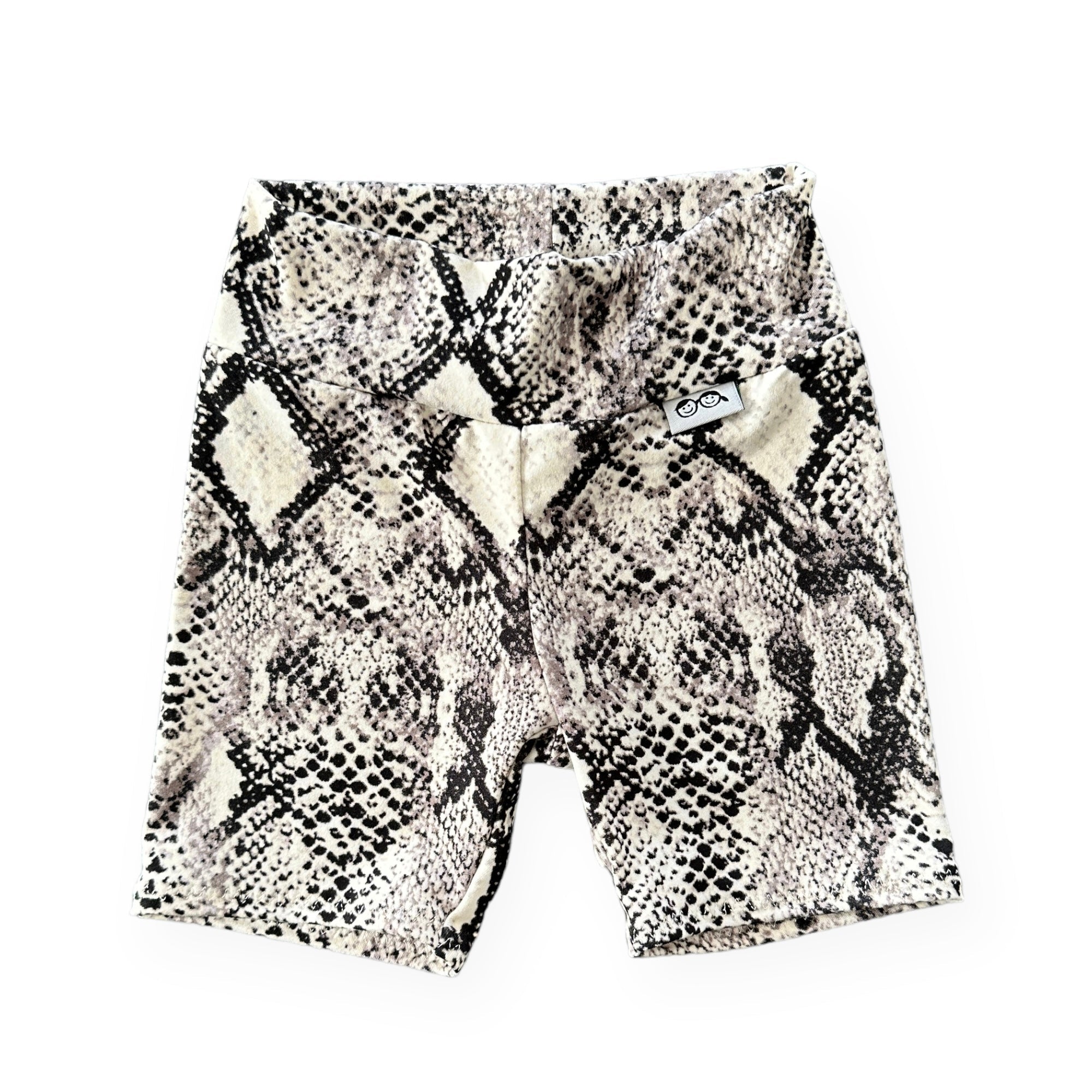 Grey Snake Print Biker Shorts Lounge Set