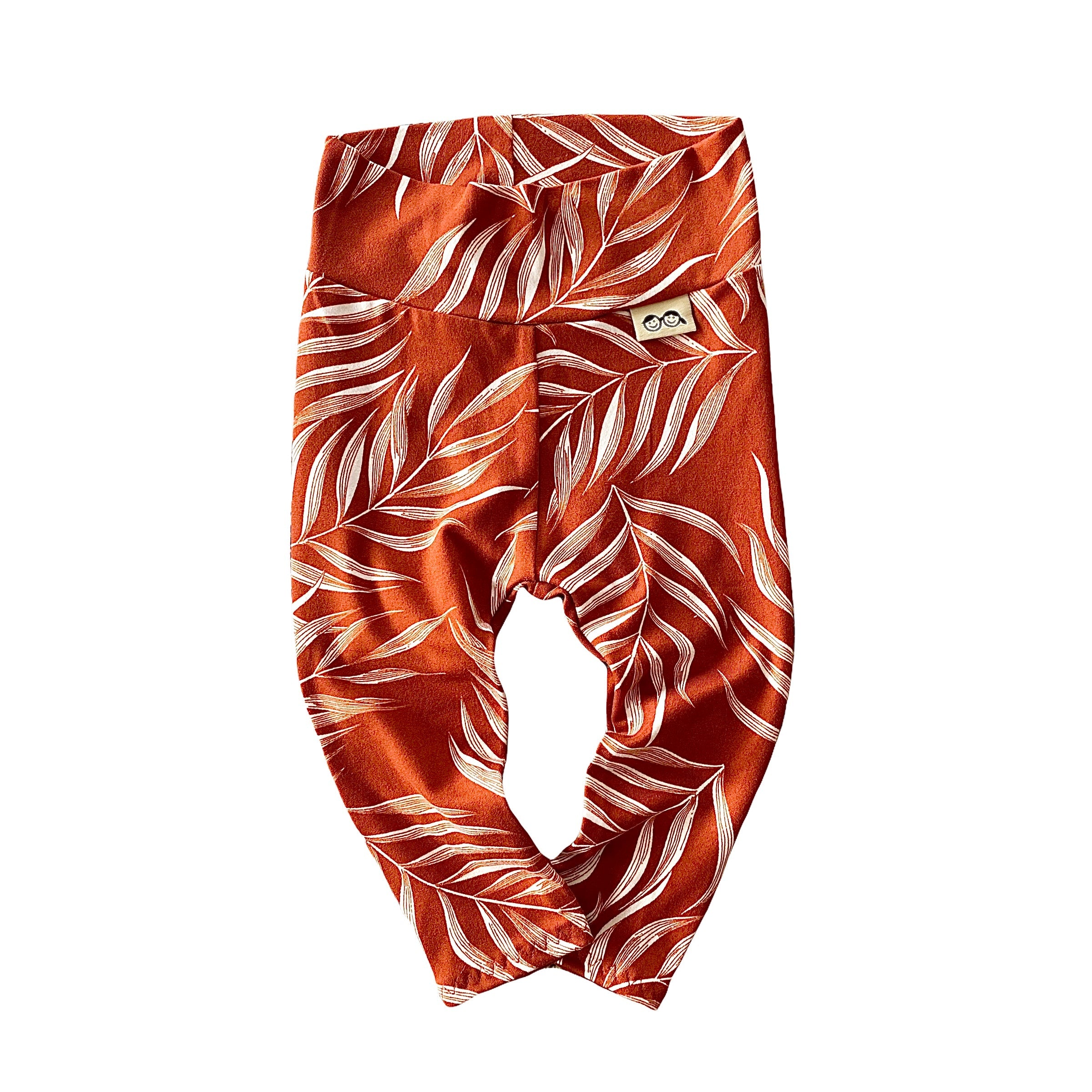 Burnt Orange Pampas Leaves Leggings