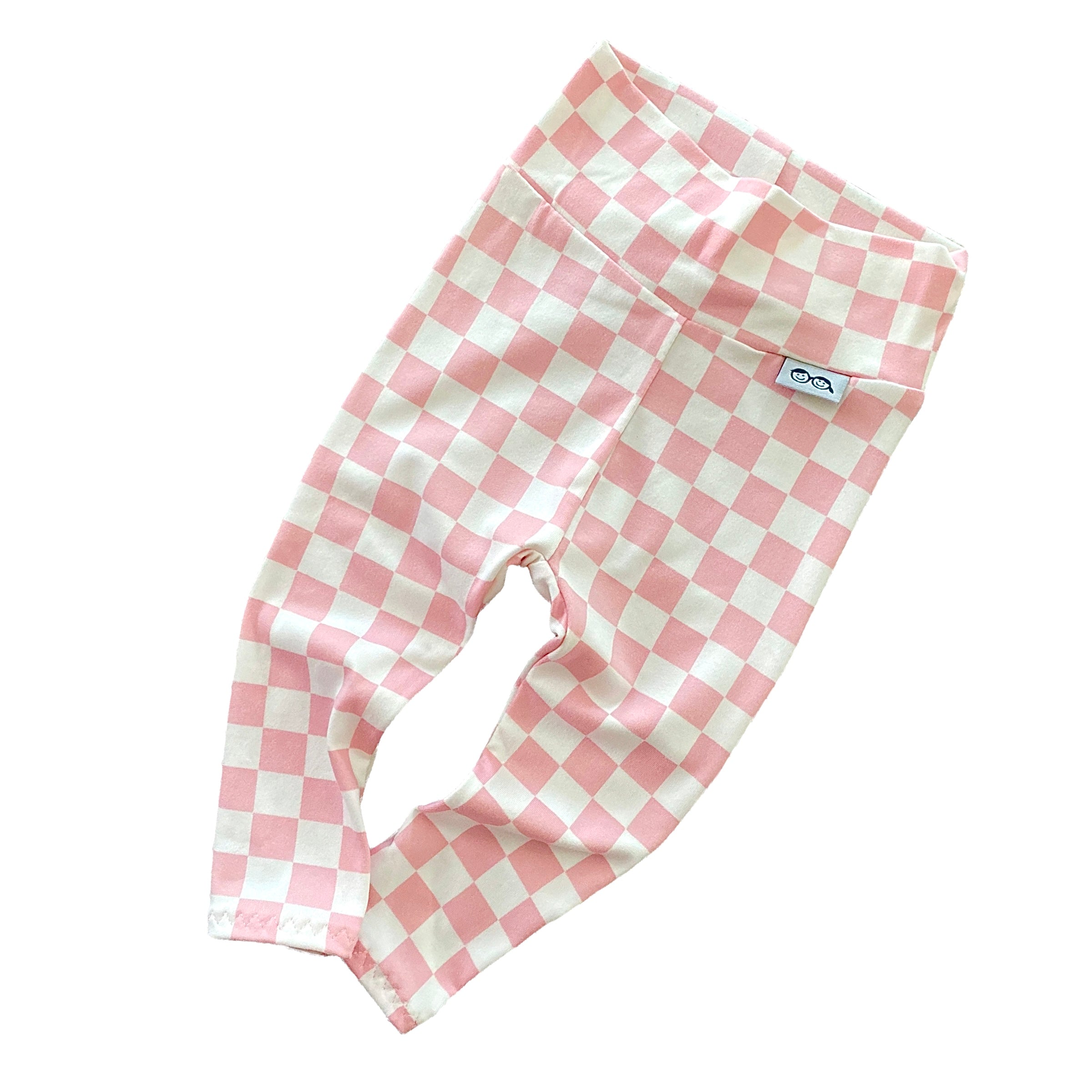 Pink Retro Checkered Leggings