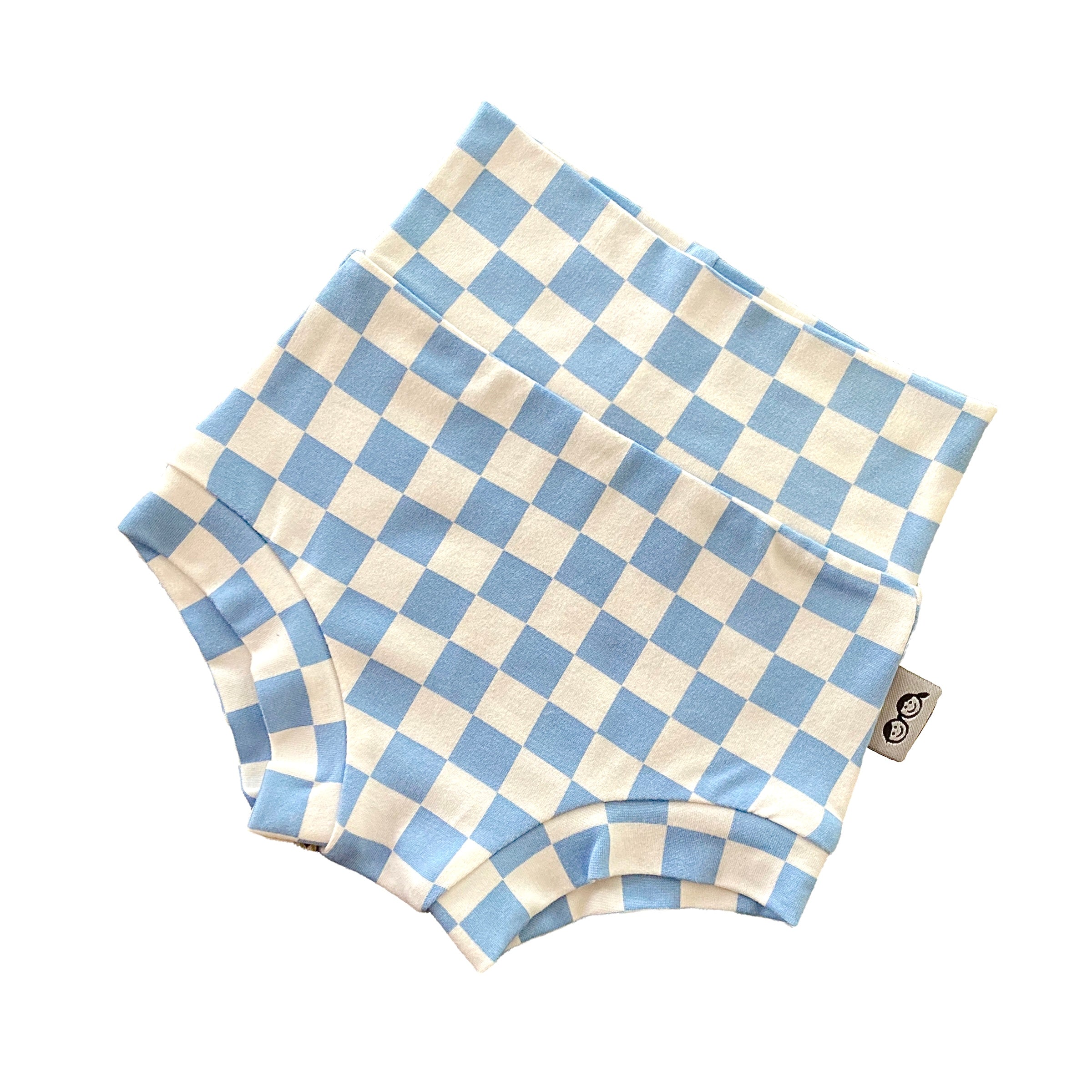 Blue Retro Checkered Bummies